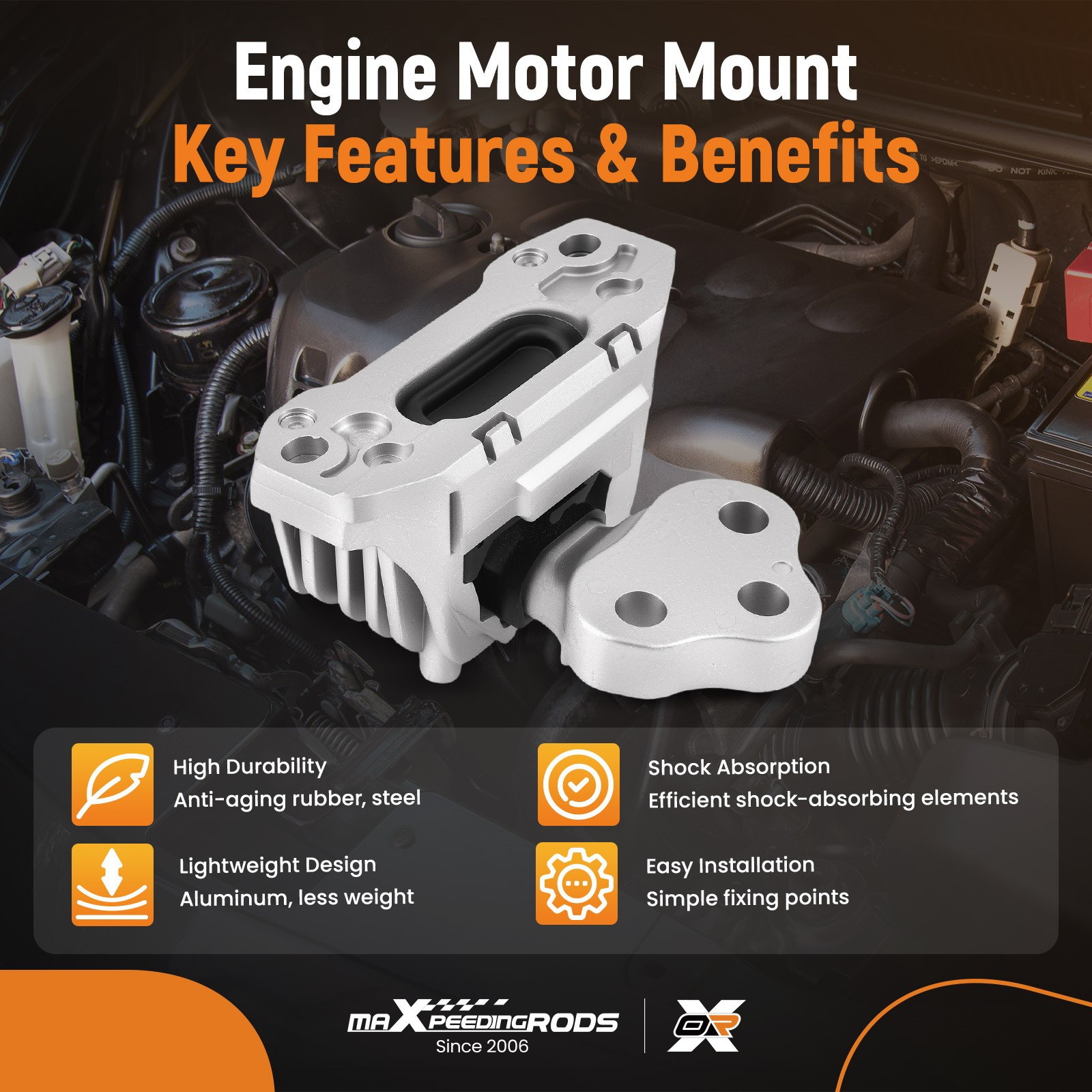 Engine Motor Mount Kit 3PCS For Chrysler 200 Jeep Cherokee 2014-2019 68192831AB