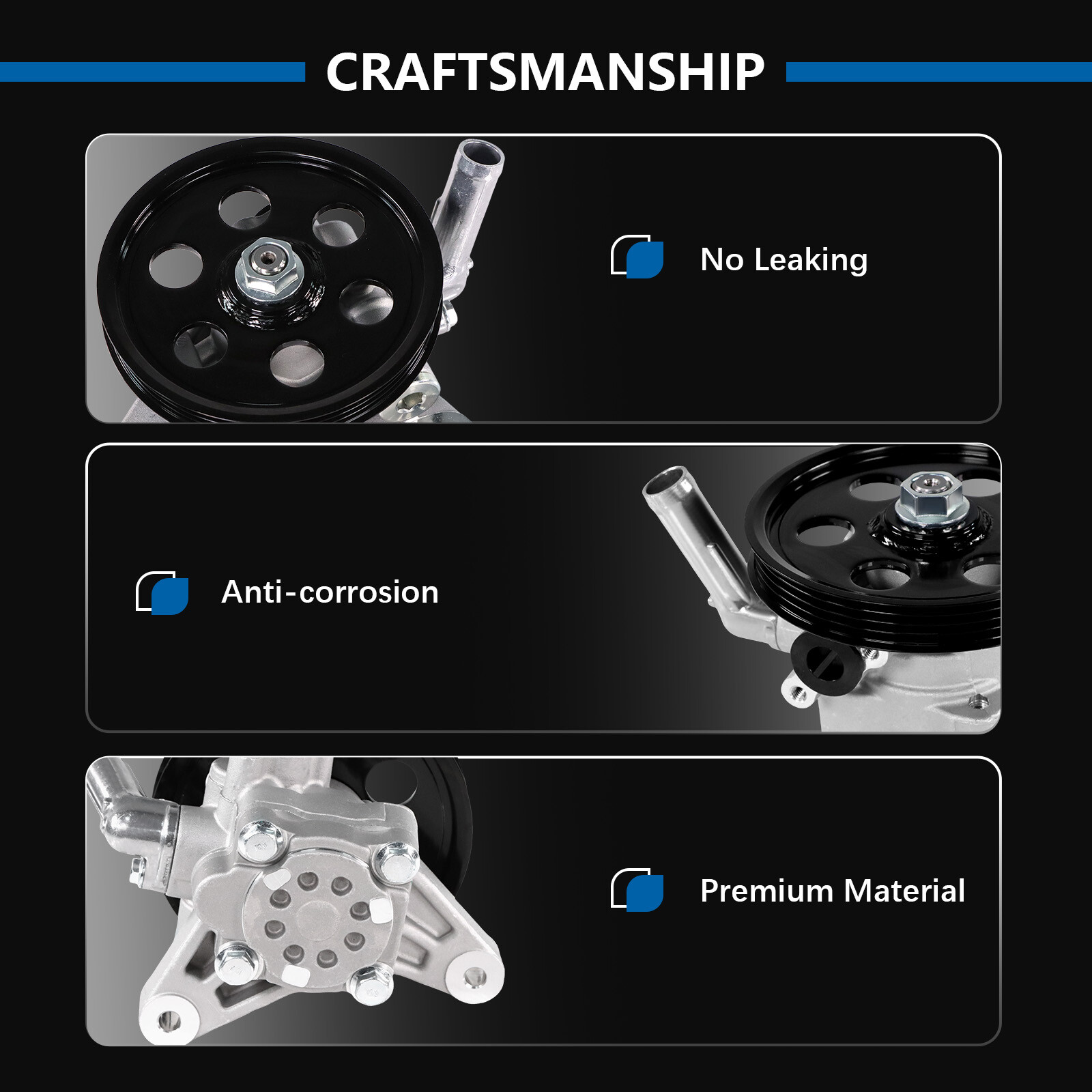 21-5290 Power Steering Pump w/Pulley for 99-03 Acura CL TL MDX 03-04 Honda Pilot