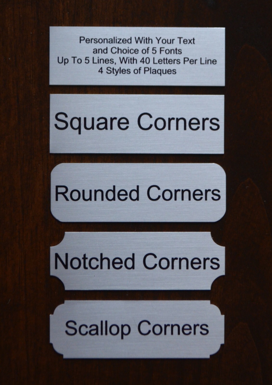 1x3 Custom Engraved Sublimation Silver Color Plate Plaque Name Tag Trophy Flag