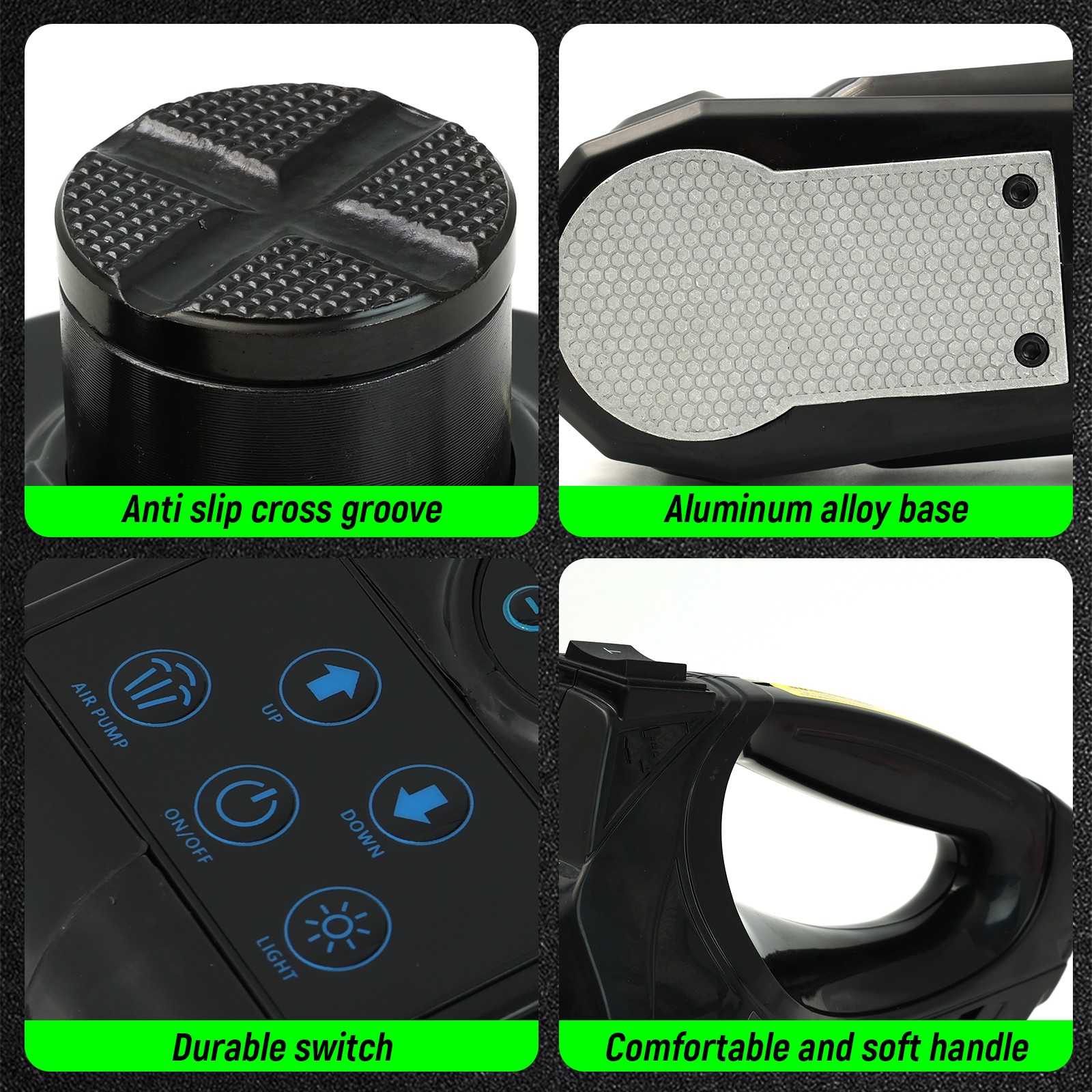 Electric Hydraulic Floor Jack 5 Ton 12V w/ Tire Inflator Air Pump Repair Kit Car