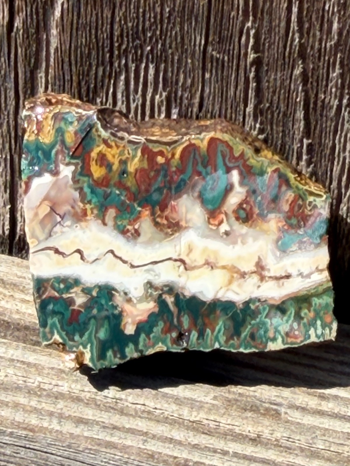 Idaho Sunset Jasper Agate Unpolished Rock Slab