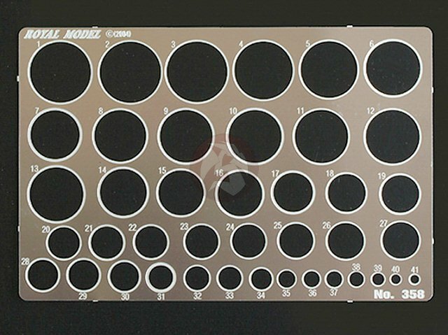 Royal Model 1/35 Spray Masking Paint Stencil Template #2 AFV Wheels & Tires 358