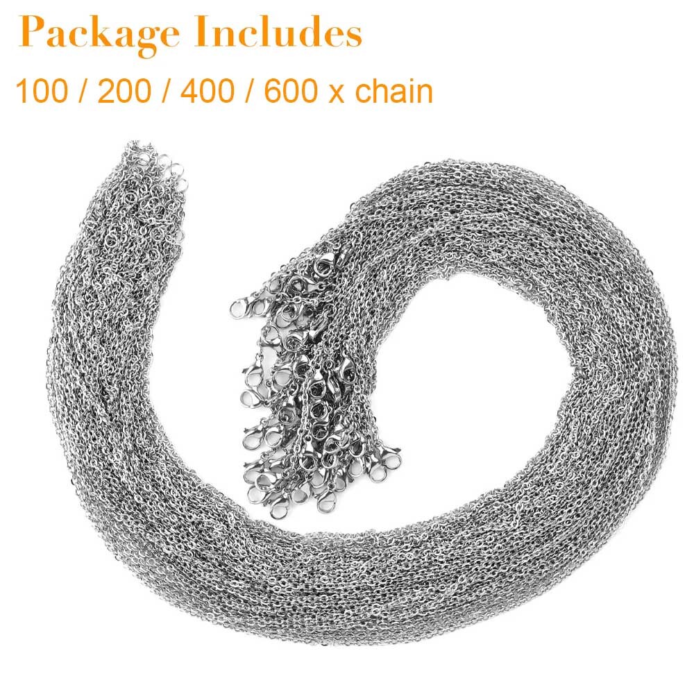 Lot of Wholesale Stainless Steel Silver Tone Necklace for DIY Jewelry Chains USA