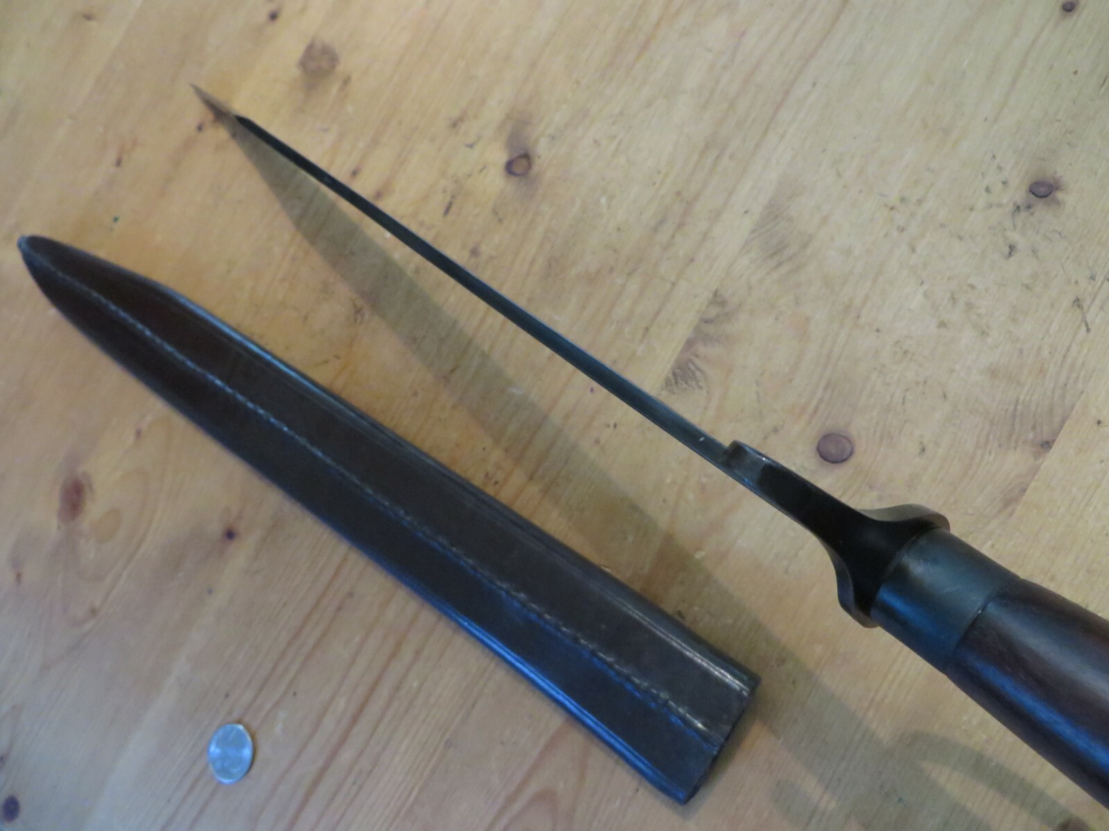 Alabama Confederate Bowie Knife with Leather Sheath, New