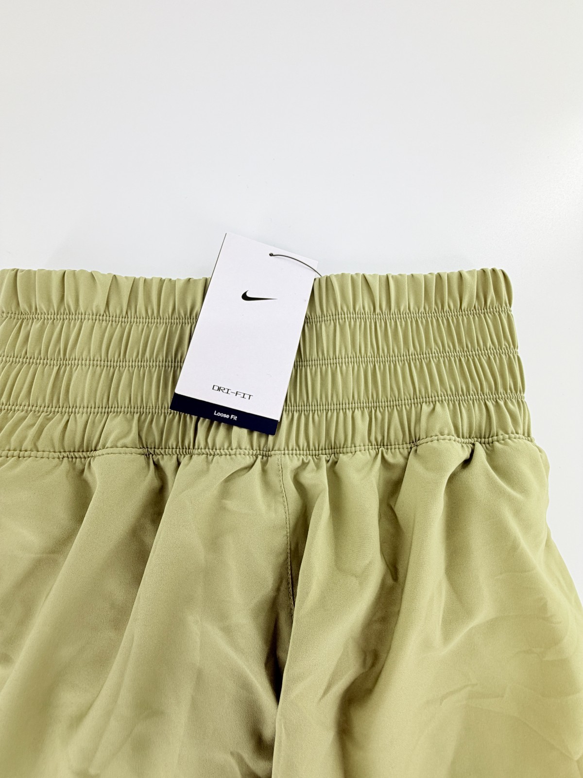 Nike Womens Size XS Lined Running Shorts High Waisted Tan Green DX6642-276 New