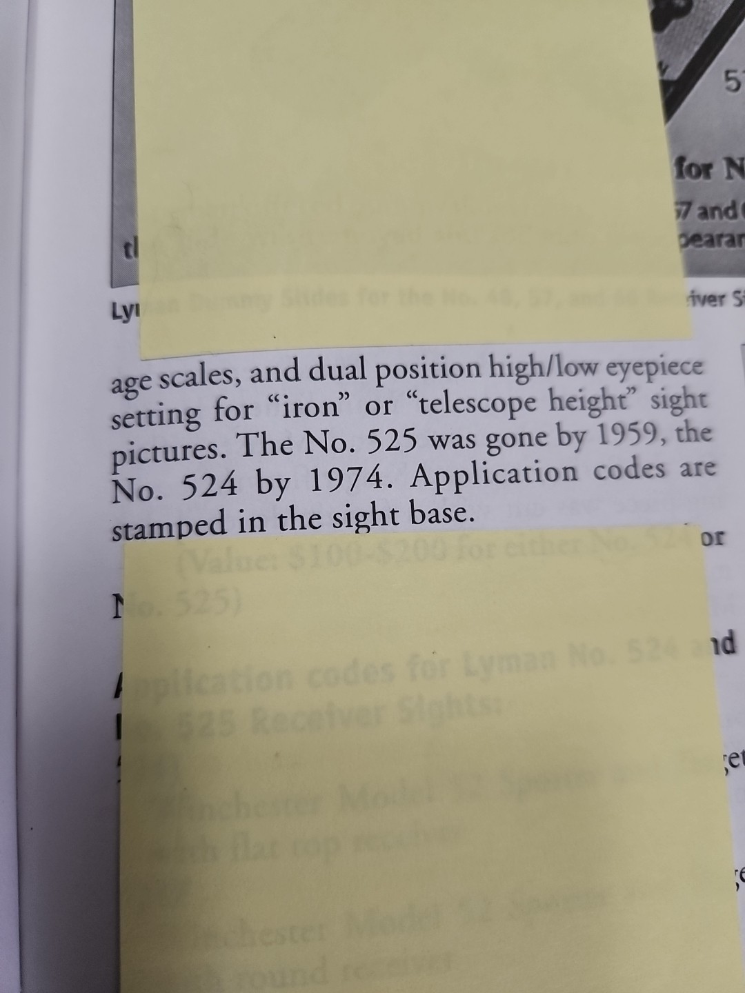 Winchester Model 52 Receiver Sight No. 524 And 525 Hi-Lo Extension