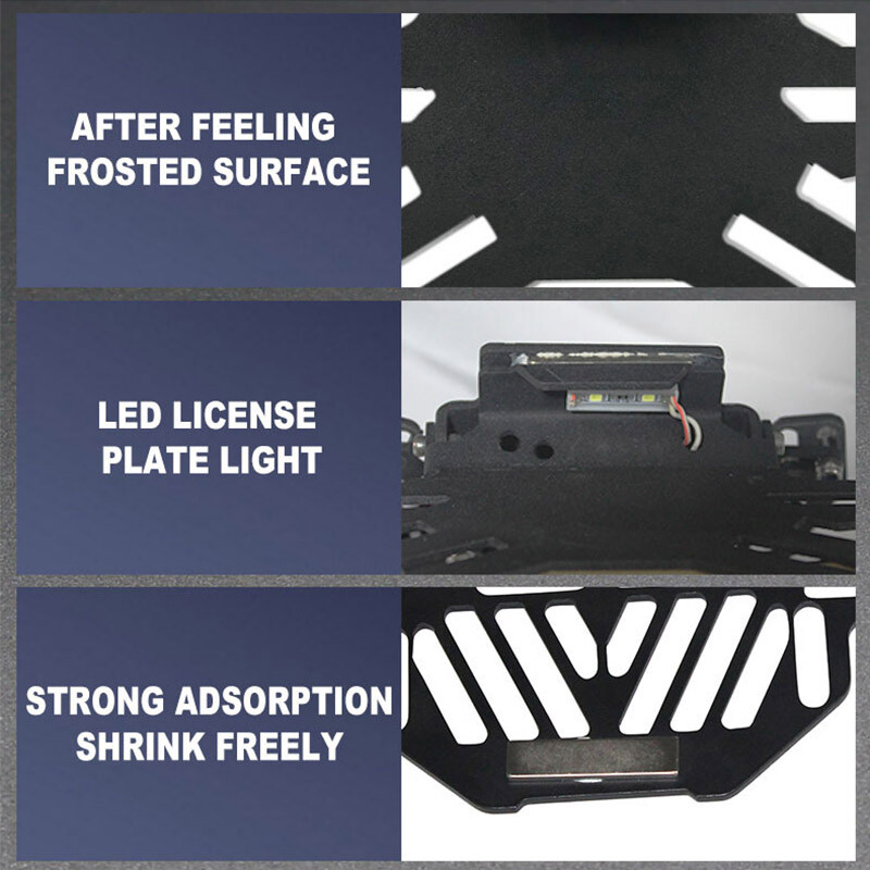 Foldable License Plate Holder For Suzuki NINJA H2 ZX6R ZX10R ZX14R 650 1000 400