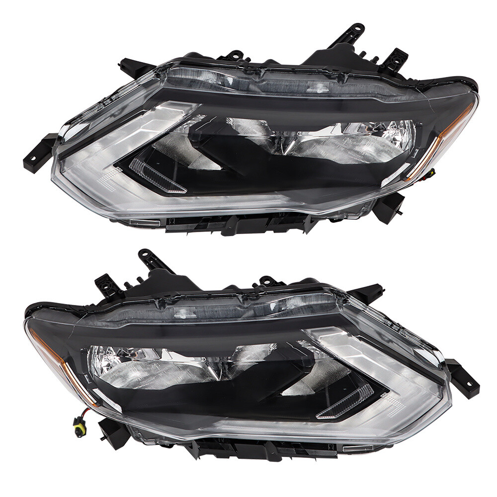 Fit For nissan Rogue 2017-19 Headlights Halogen Factory LED DRL Pair Left+Right