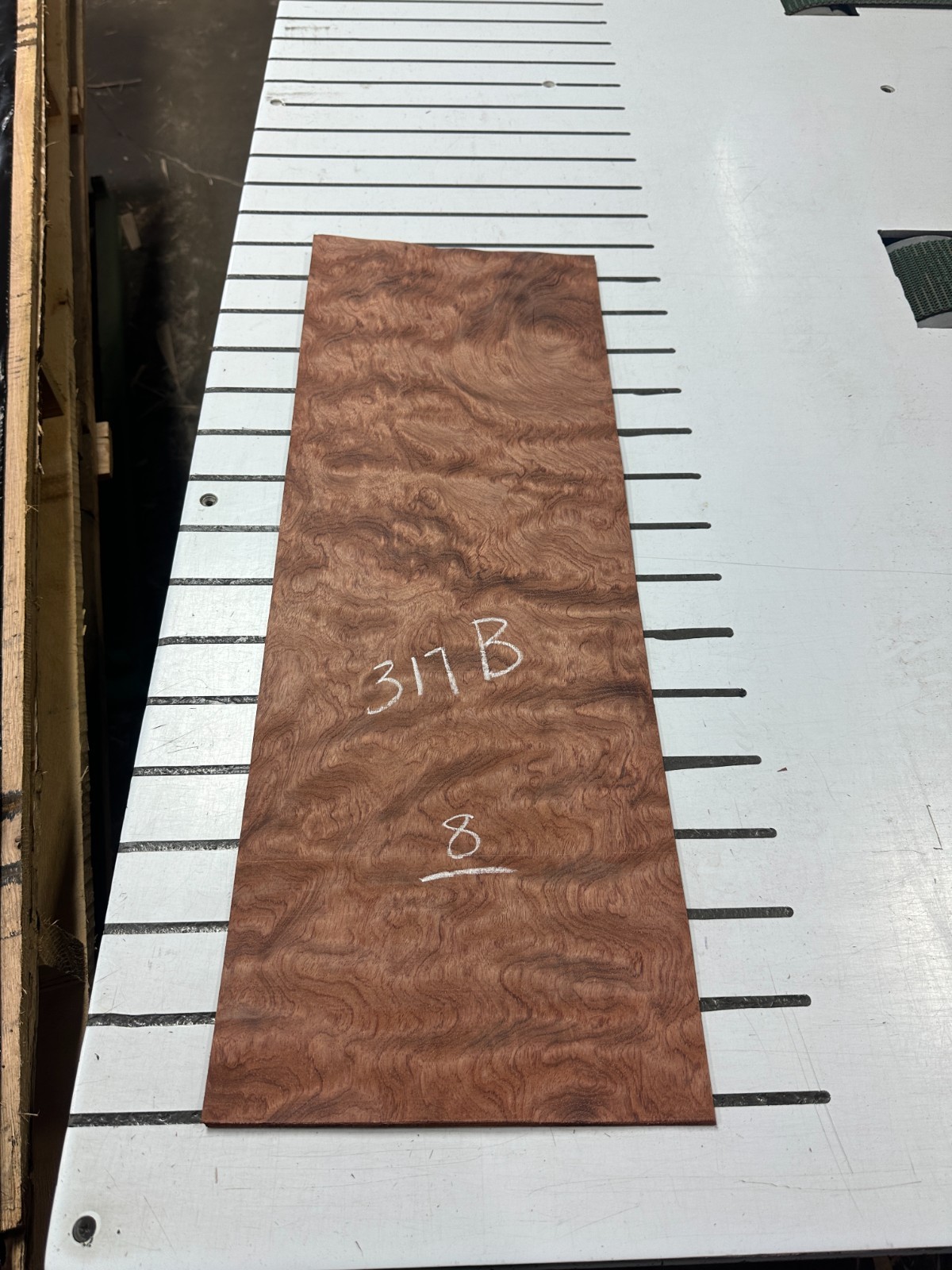 Bubinga Raw Wood Veneer 2 sheets 28'' x 10'' 317B