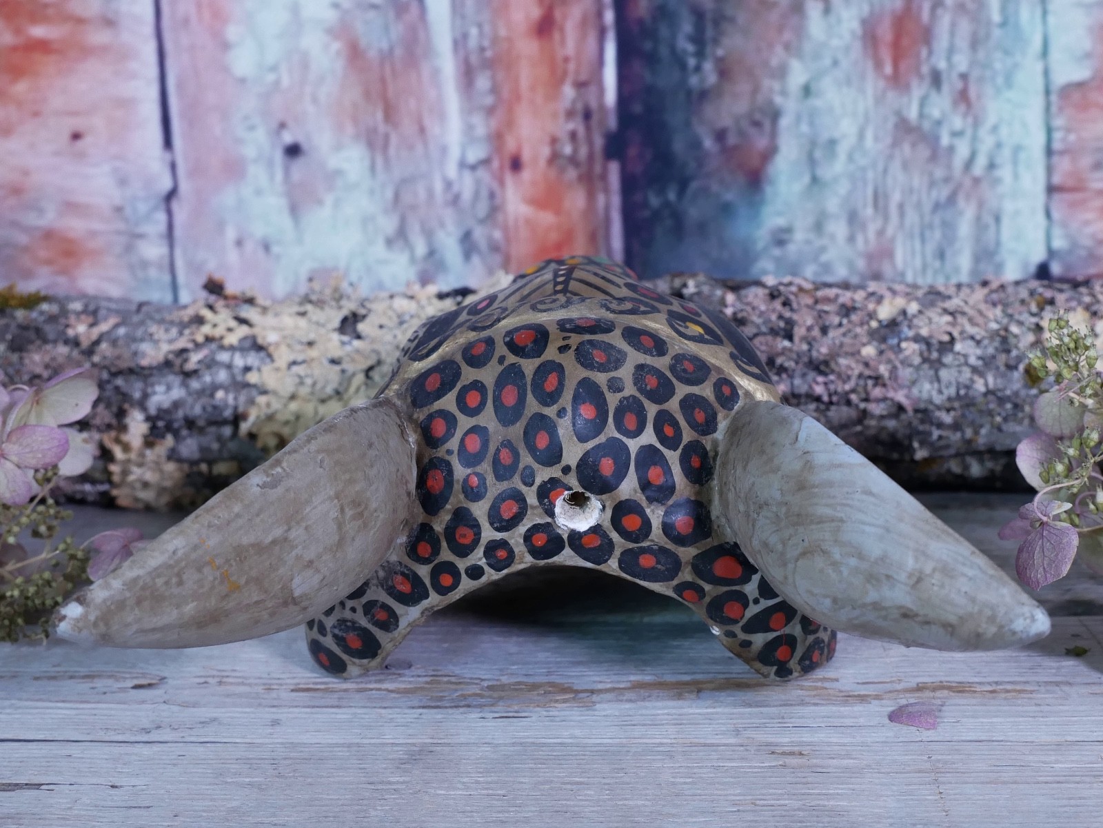 Donkey Mule Wood Mask Handmade Guerrero Mexican Folk Art Distressed to Look Old