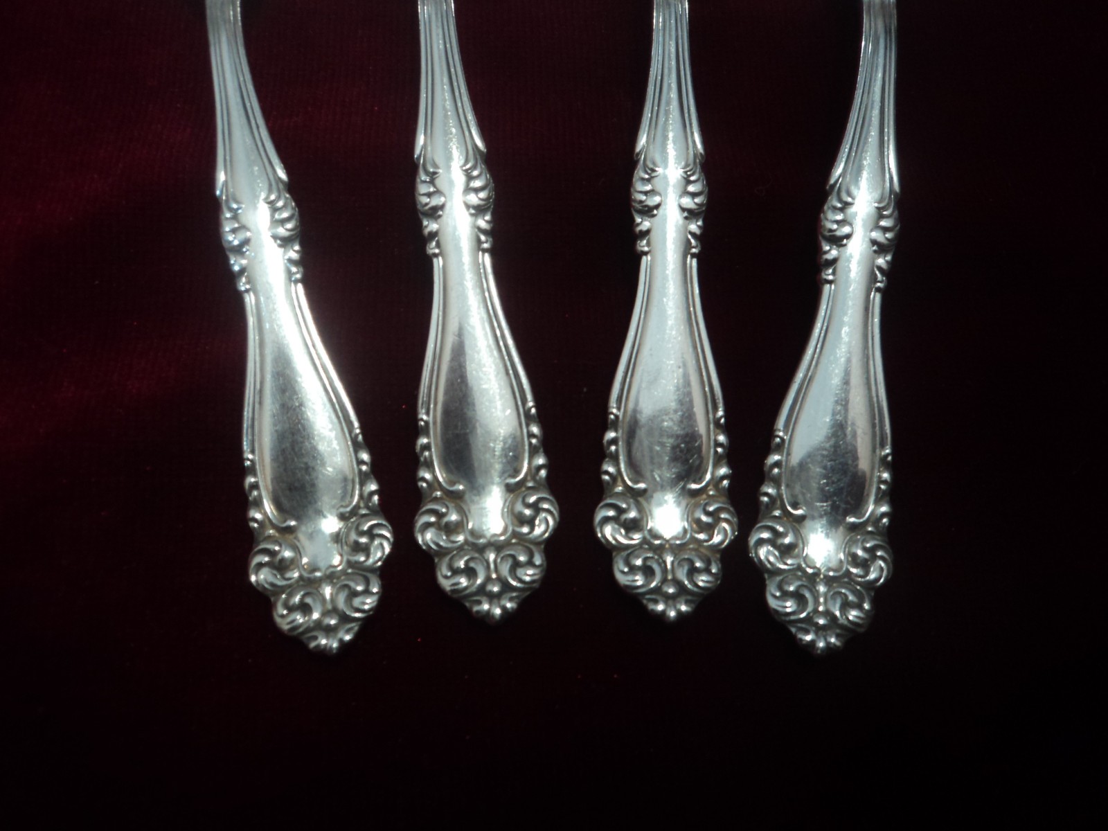 Silverplate Lot of 4 Demitasse Spoons Holmes Edwards IMPERIAL 1904