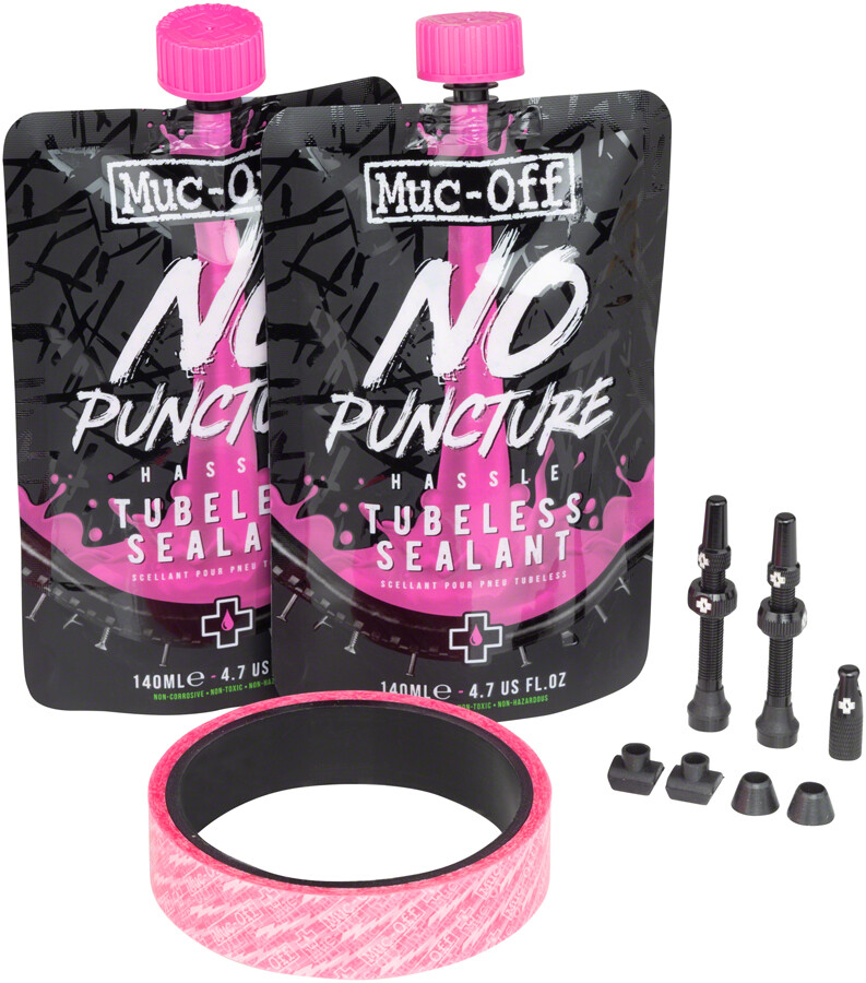 Muc Off Ultimate Tubeless Setup Kit | X-Country/Grav | 25mm Tape | 44mm Valves