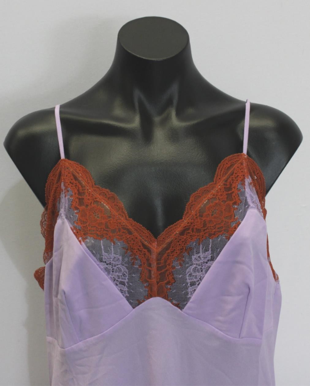 Savage x Fenty Women's Plus Lacestruck Sleep Slip CN6 Purple Opal Size 2X NWT