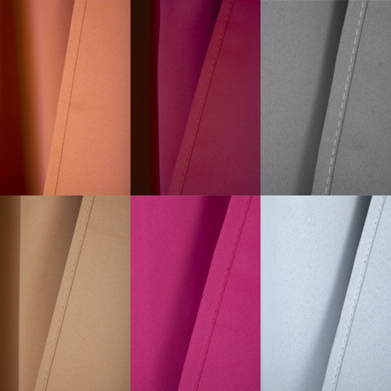 1/2PC100% BLACKOUT UNLINED HEAVY THICK THERMAL PANELS WINDOW CURTAIN TREATMENT