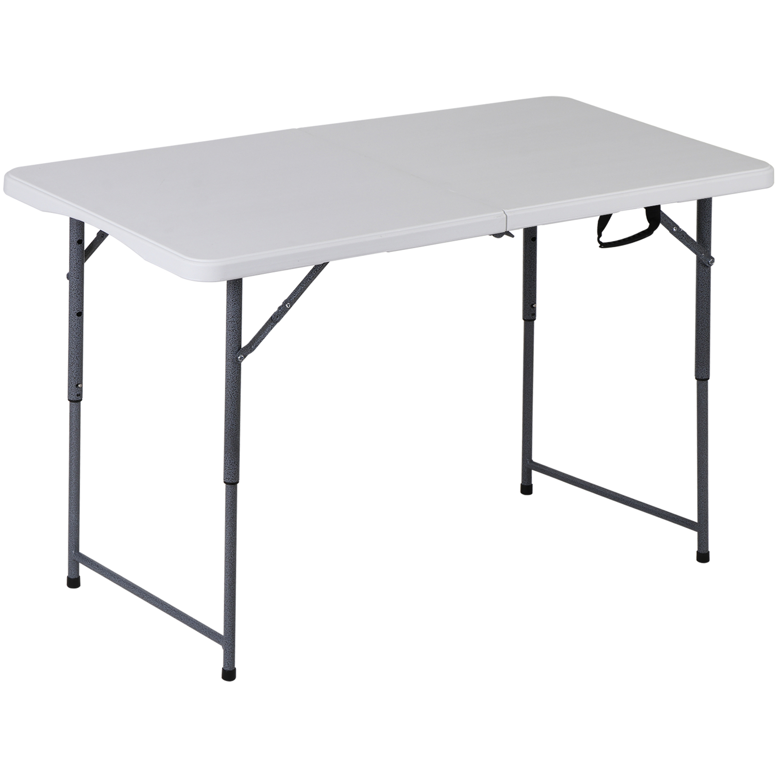4FT Folding Table Heavy Duty Plastic Foldable Table Banquet Table w/Handle Lock