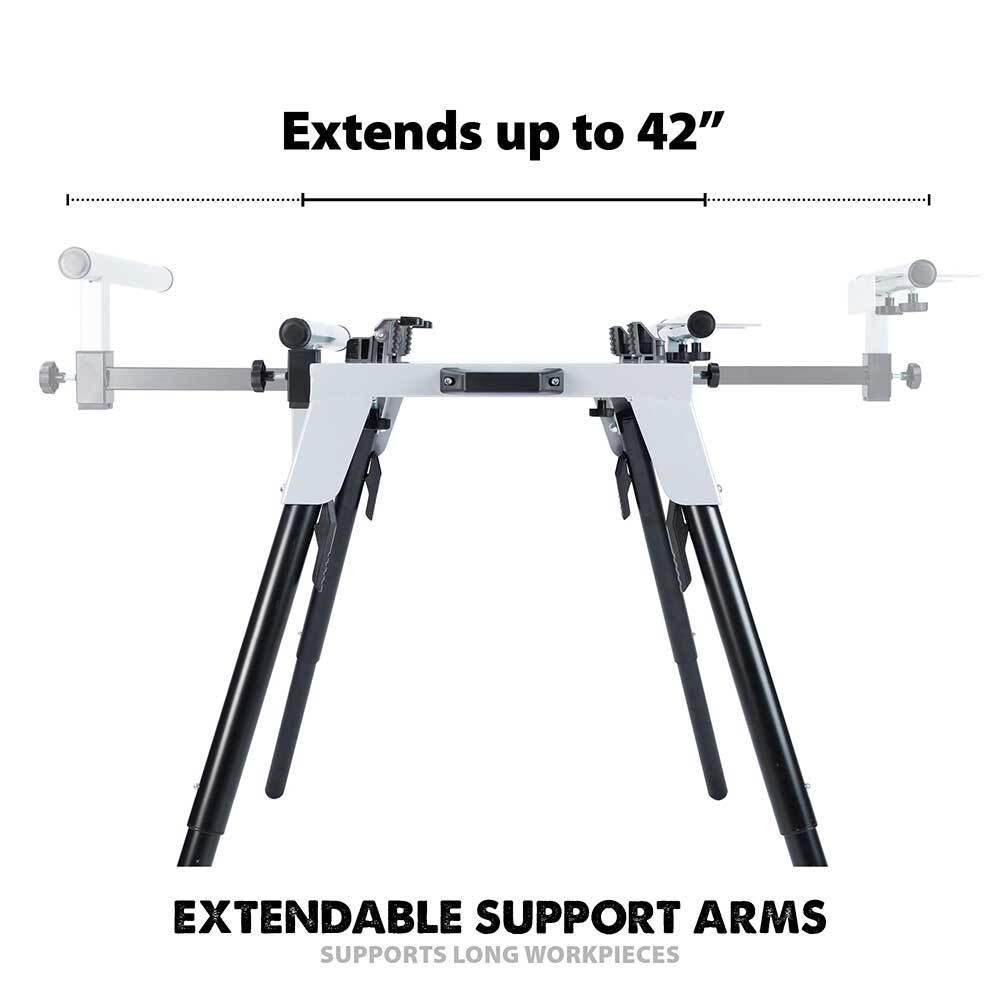 Evolution Universal Chop Saw Stand With Telescopic Arms and Folding Legs