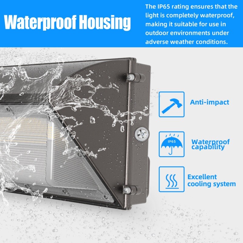 2Pack 150W Led Wall Pack Light Dusk to Dawn Commercial Outdoor Security Lighting