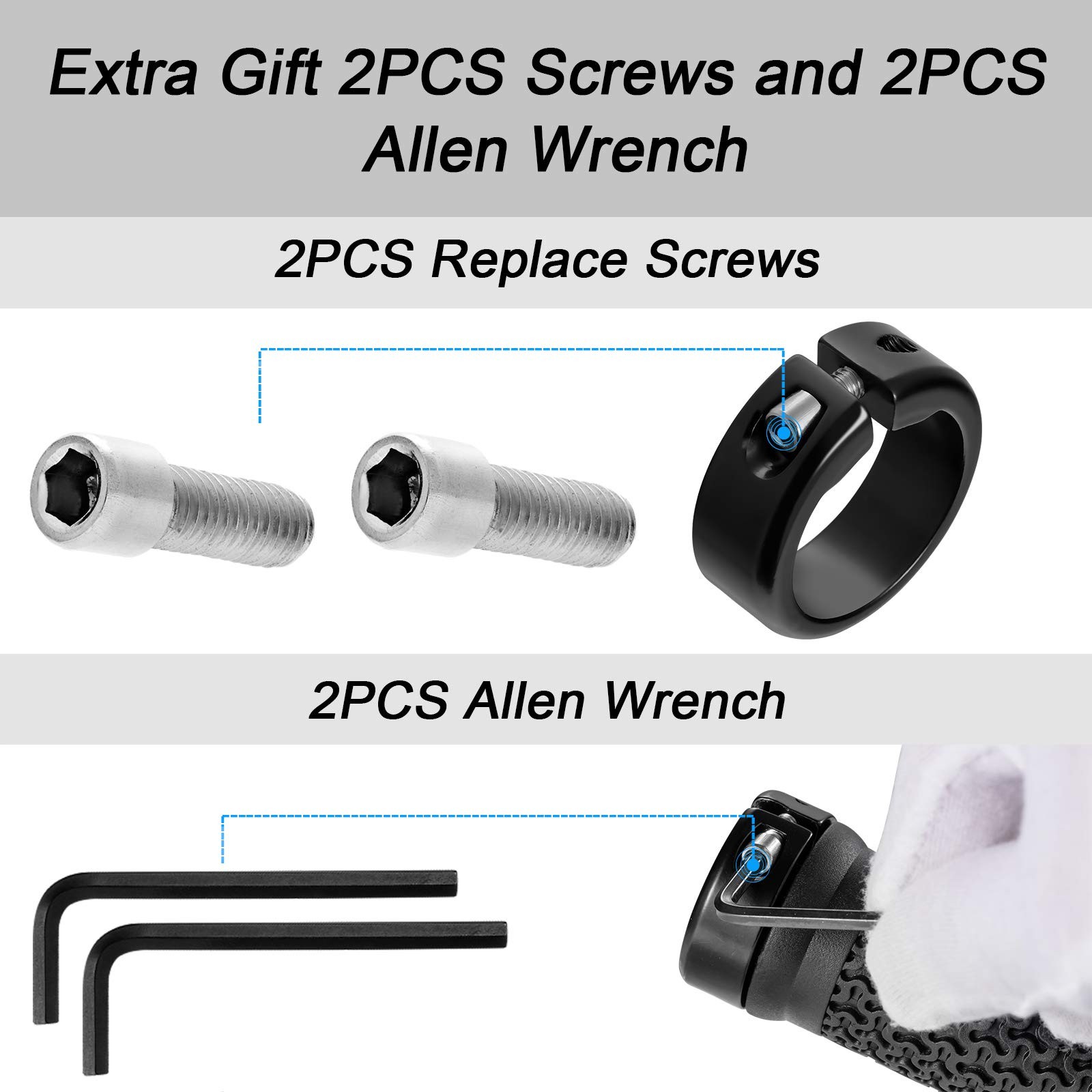 Premium Bike Handlebar Grips, Single Lock-on Professional Mountain Bicycle Ha...