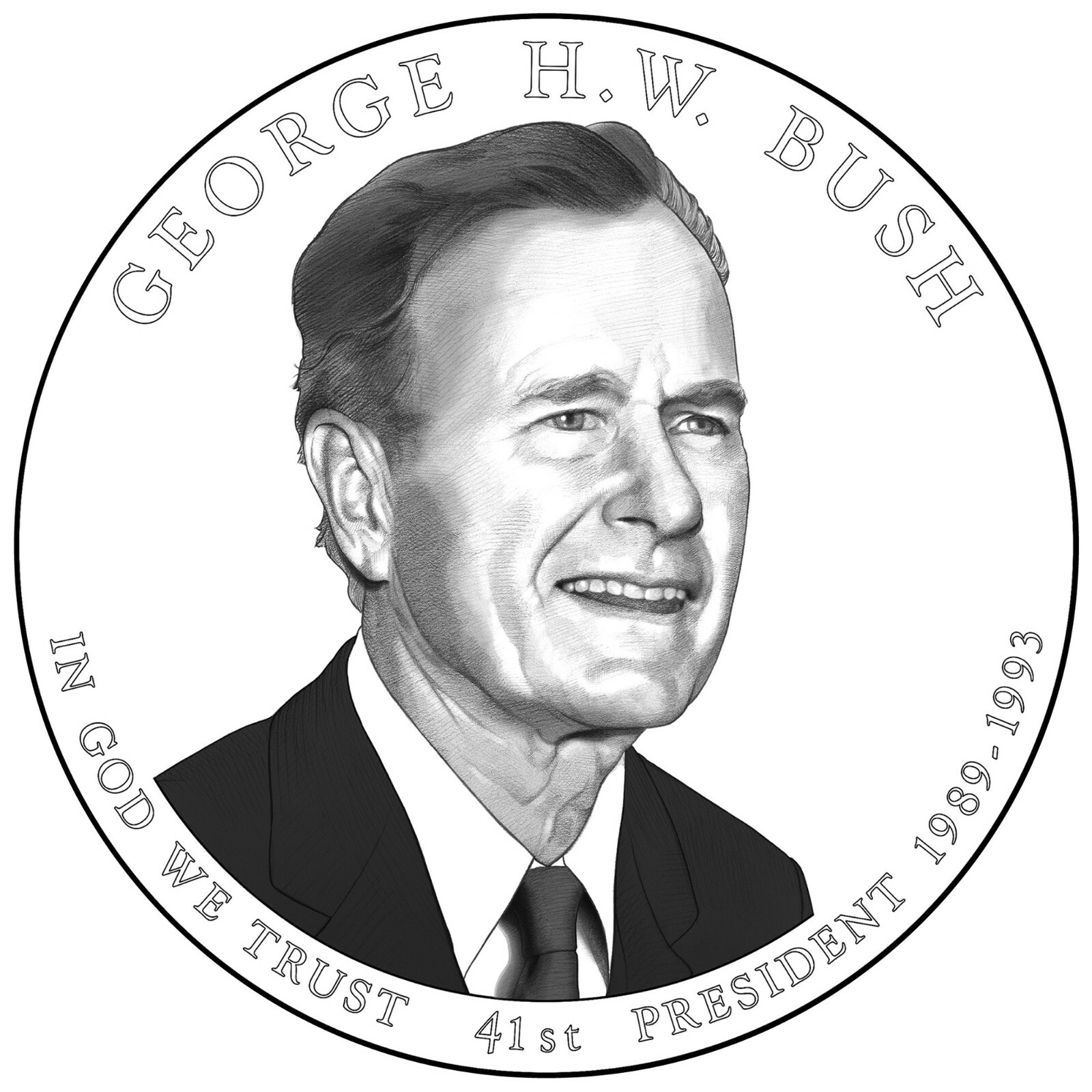 2020-D GEORGE H.W. BUSH PRESIDENTIAL DOLLAR COIN
