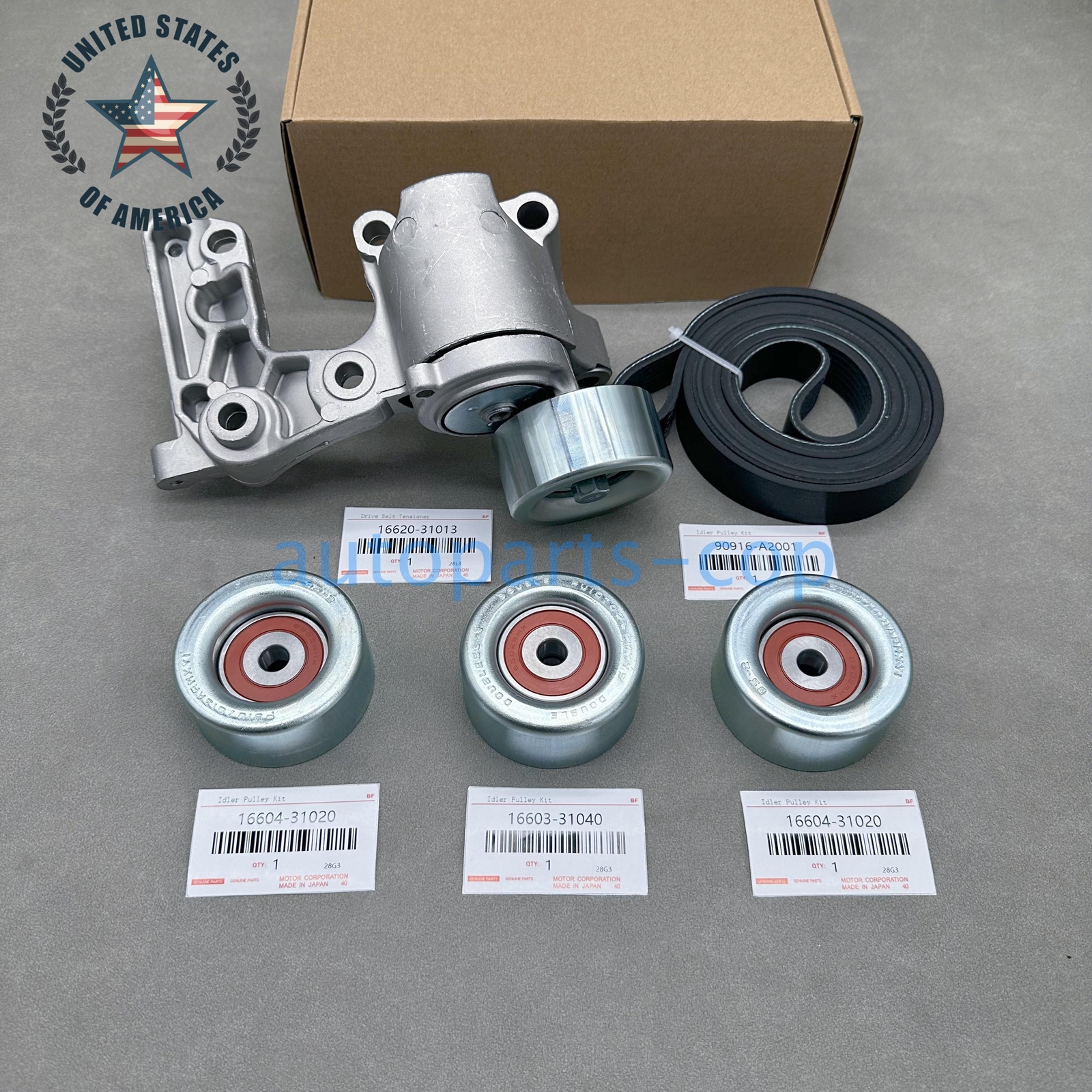 New Drive Belt Tensioner & Idler Pulley Kit For Toyota Tacoma 4Runner Tundra