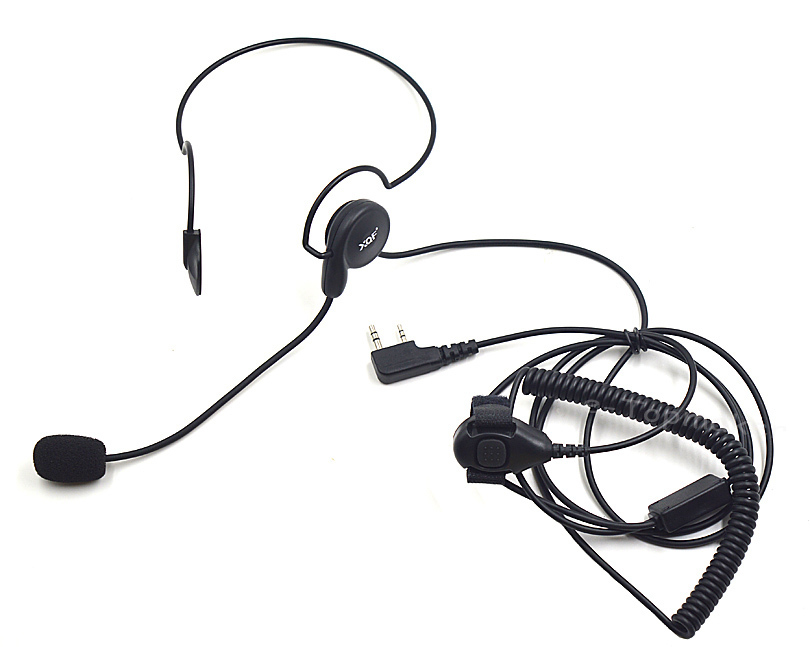 2 Pin Headset Headphone Earpiece Finger PTT for Baofeng Kenwood PUXING TYT Radio