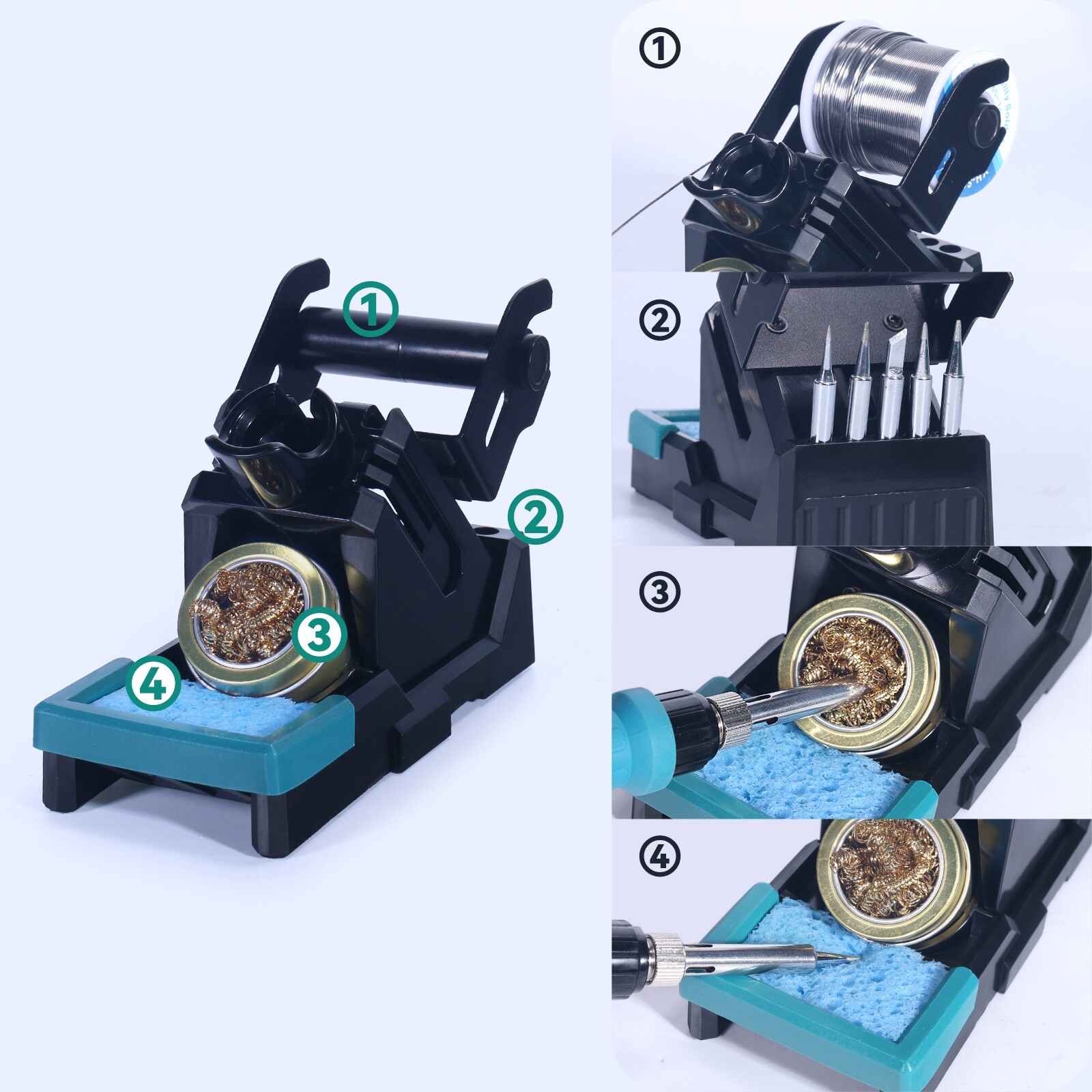 YIHUA 813 DC Power Supply Hot Air Gun Soldering Station 4 In 1 Phone Repair Tool