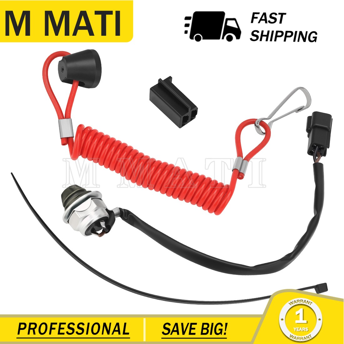 Snowmobile Tether Switch, 2874379 For Polaris 550/600/800 Axys & Pro-Ride