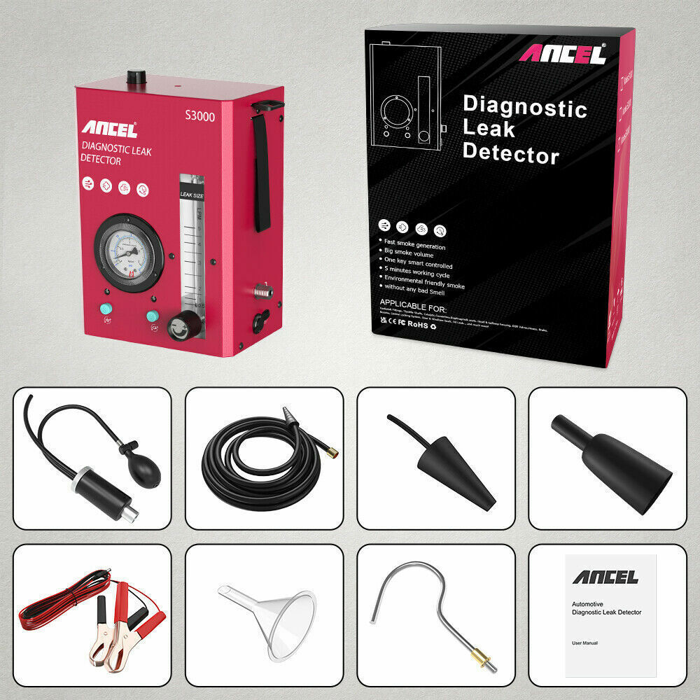 ANCEL S3000 Car Smoke Machine Diagnostic Tool EVAP Vacuum Leak Detection Tester