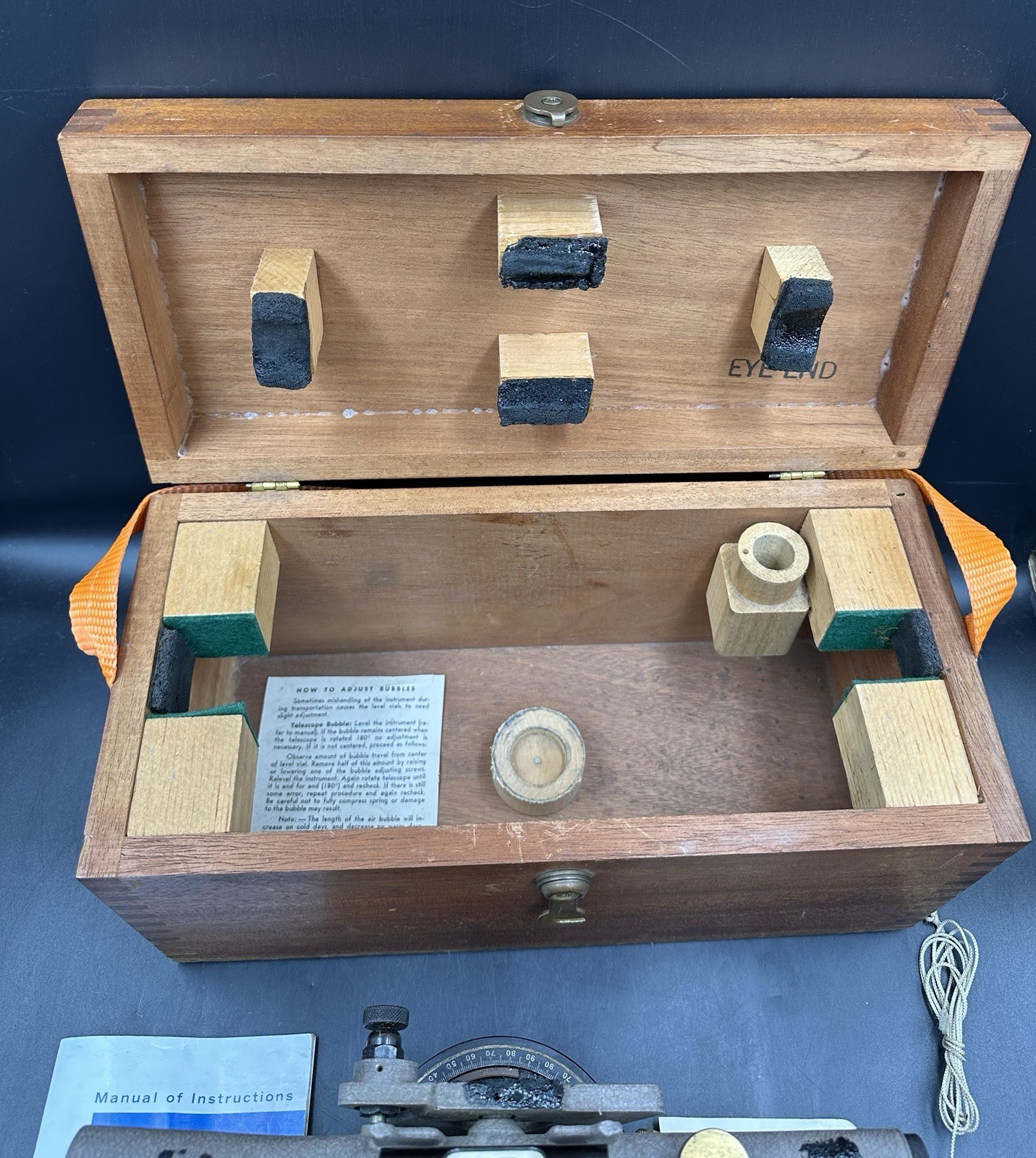 Vintage Sears Roebuck Surveyor Transit Tripod Range Rod Prism Pole Theodolite