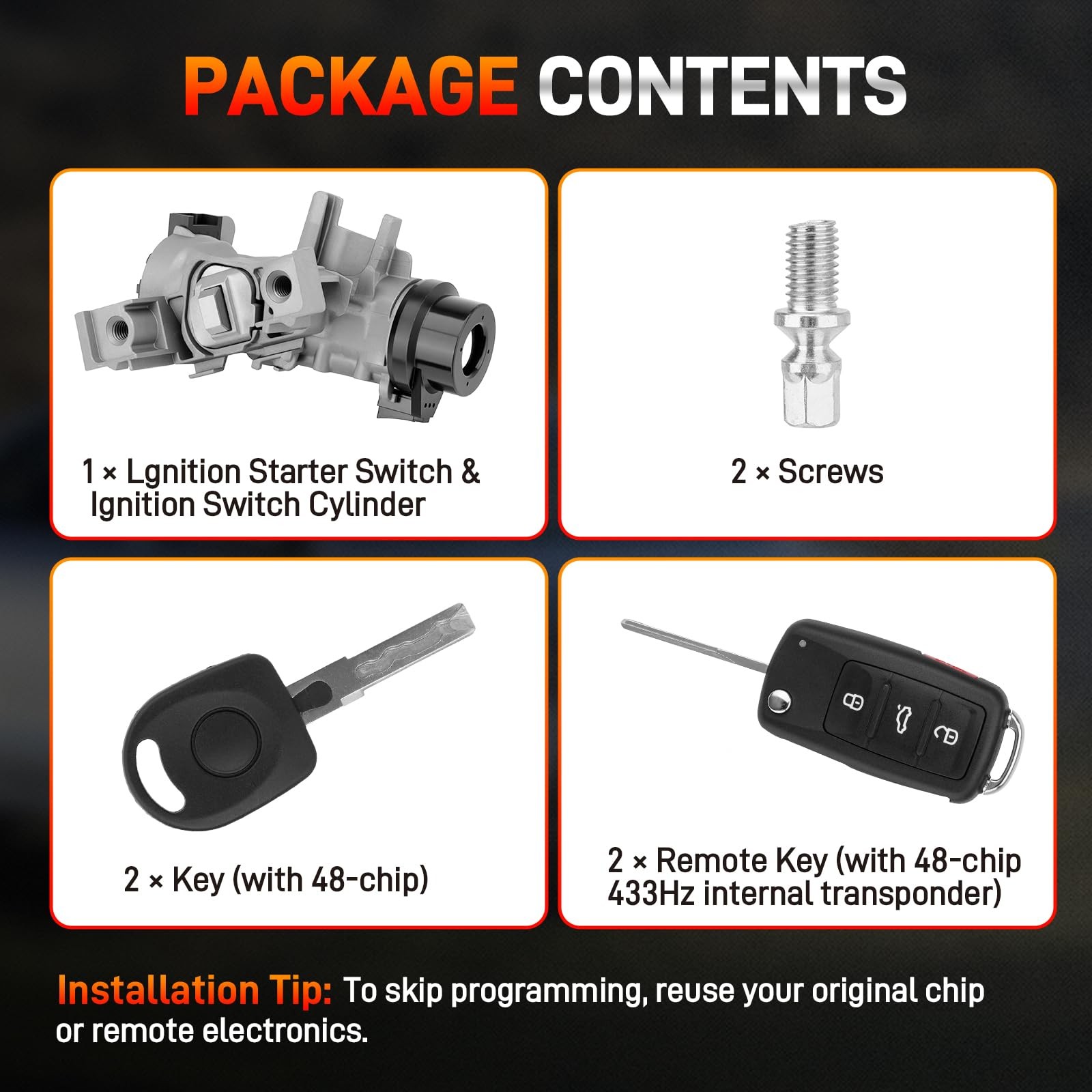 Ignition Switch Lock Cylinder Assembly For VW JETTA 2006-2018 W/ Remote Key