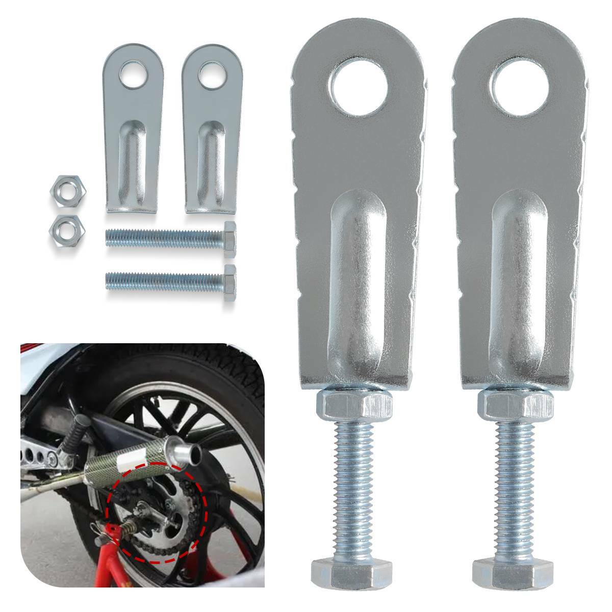 2x Wheel Chain Puller Adjusters Tensioner for Yamaha Banshee Warrior Raptor 350