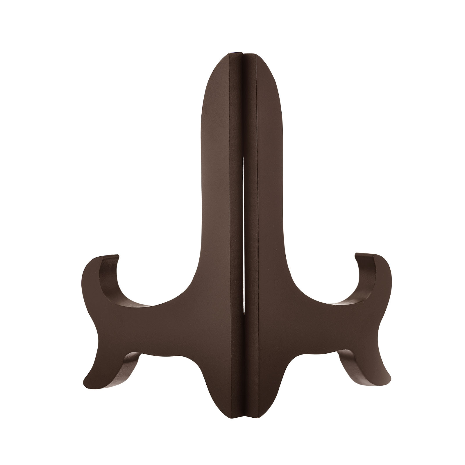 2pcs 4" Easel Plate Holder Wooden Folding Display Stand Brown for Picture Frame