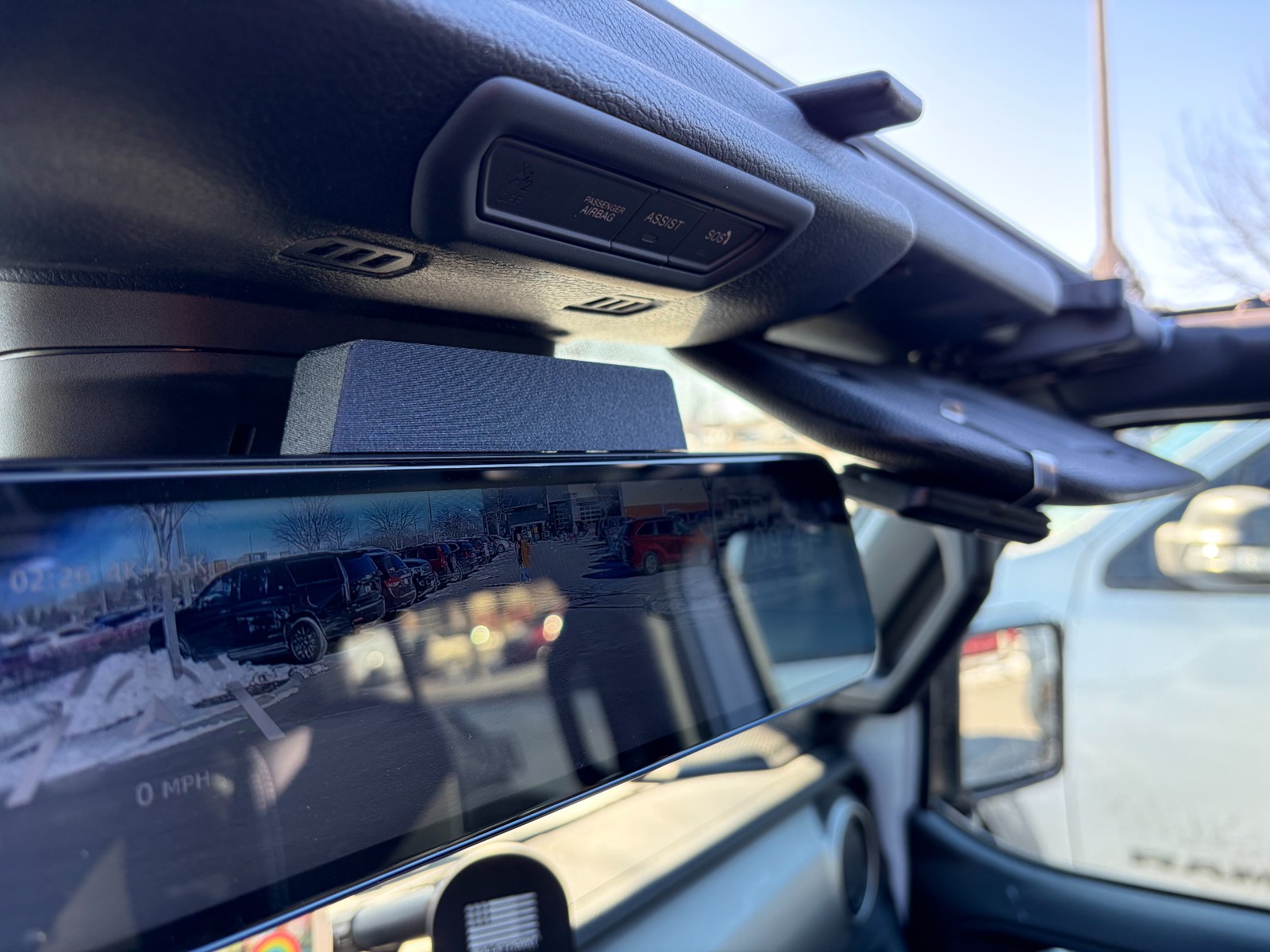 Wolfbox G900Pro & TriPro Dash Cam Rear View Mirror Camera Top Wire Cover, Clean