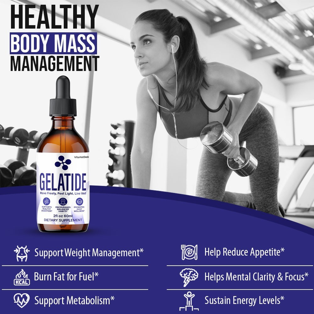 Gelatide Liquid Supplement, All Natural Formula, Gela Tide Drops (2 pack)