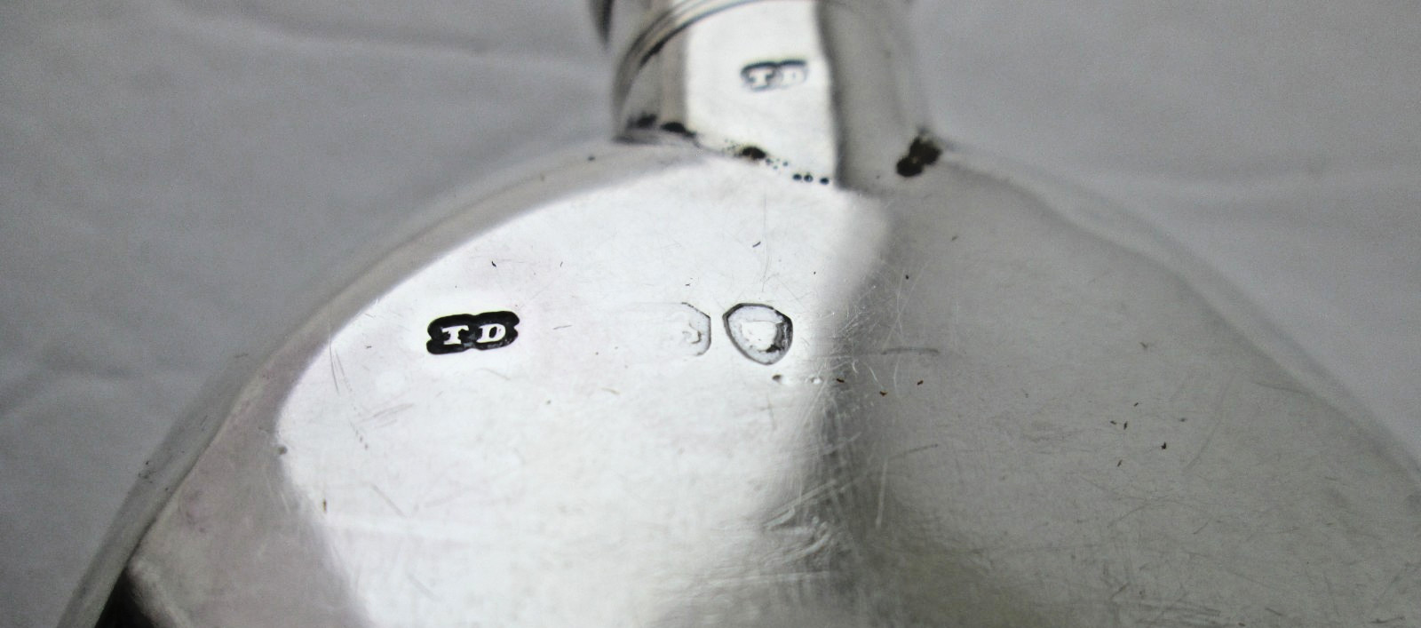 Victorian Antique Leather Case Sterling Silver Spirit Flask plus Cigarette Case