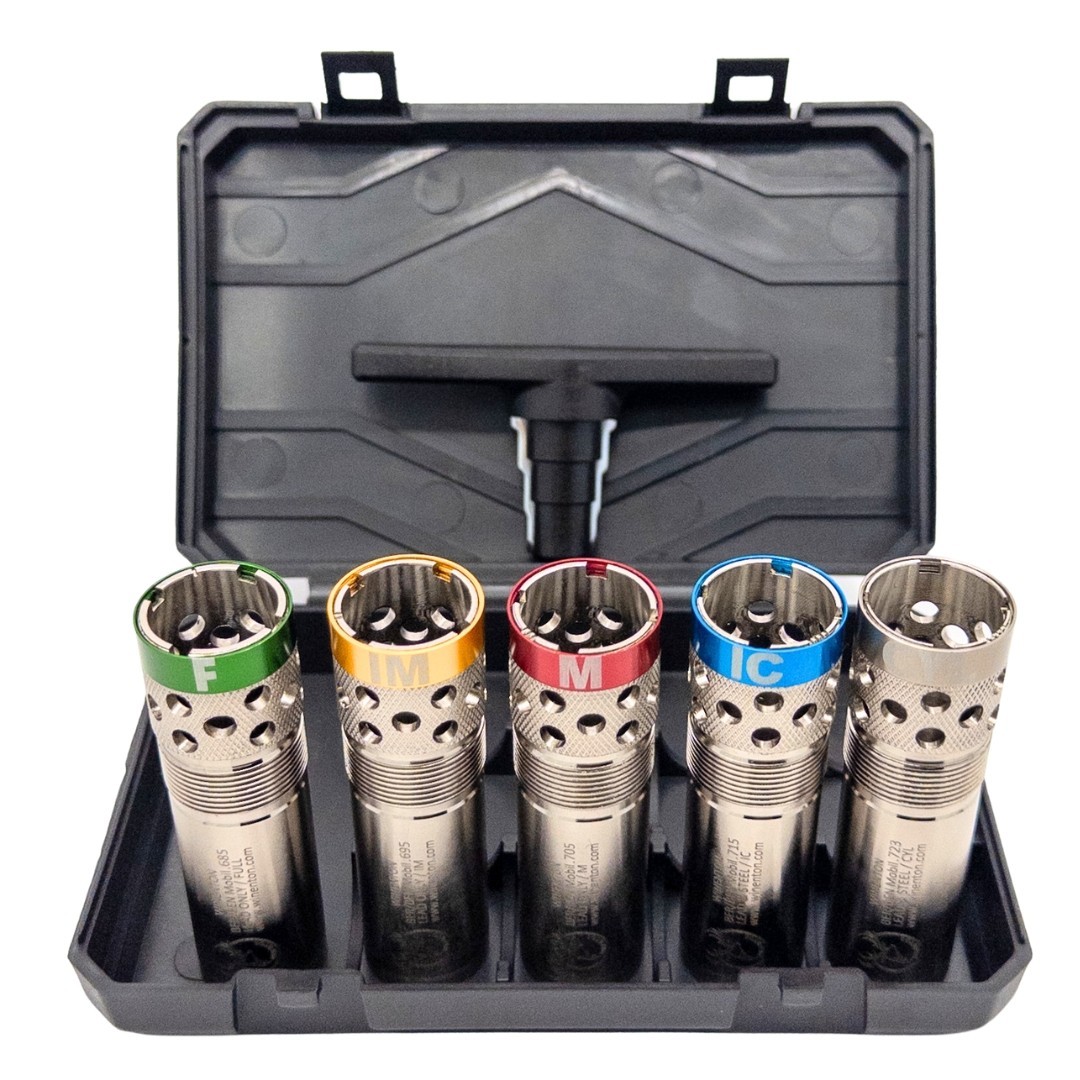 Beretta/Benelli Mobil Compatible Ported Extended Choke Set 12ga Silver/Winenton™