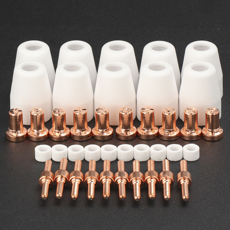 40pcs PT31 LG40 Air Plasma Cutting Tips Extended Consumables Fit CUT-40 CUT-50
