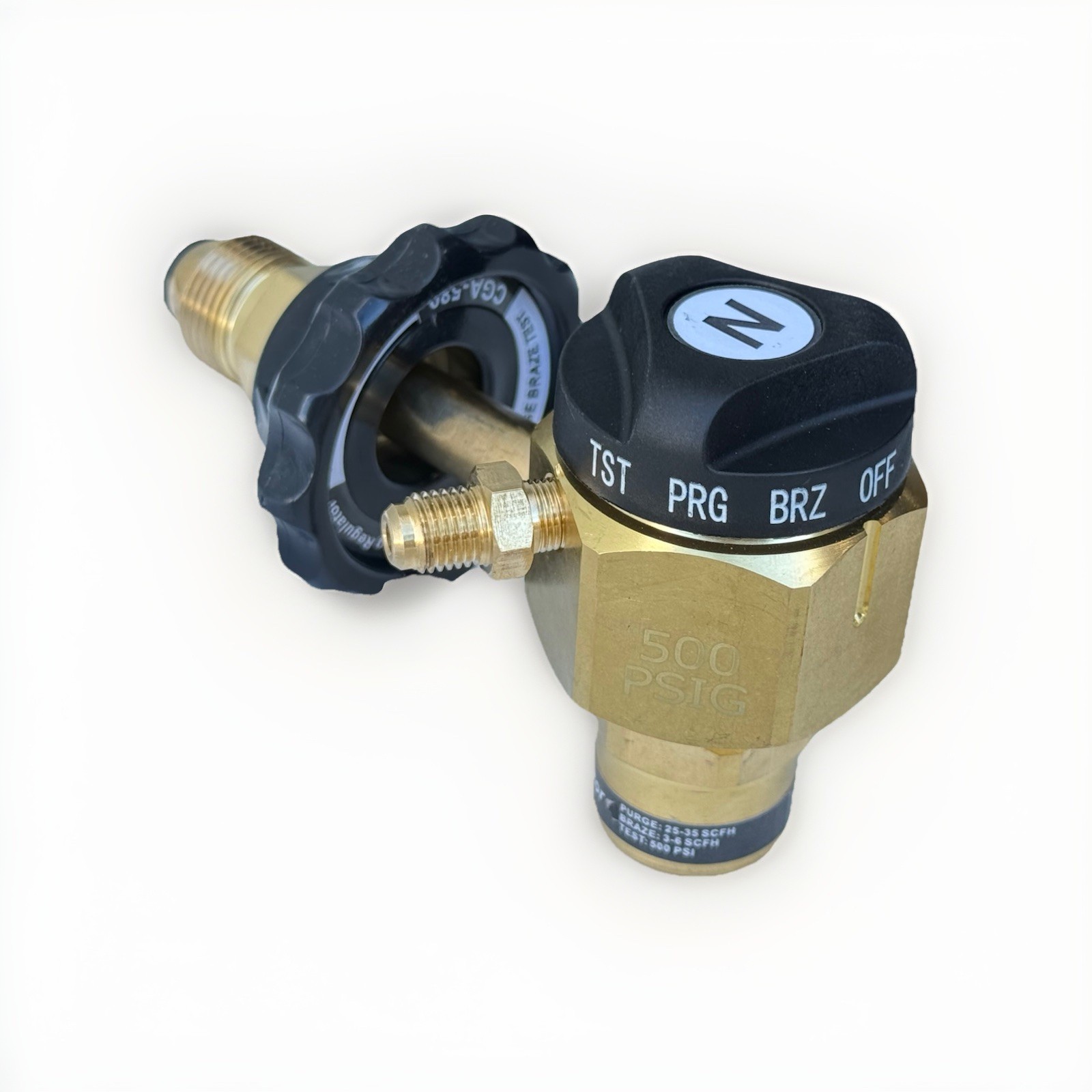Nitrogen Purging Regulator 500PSI HVAC Gas Leak Testing Braze Welding