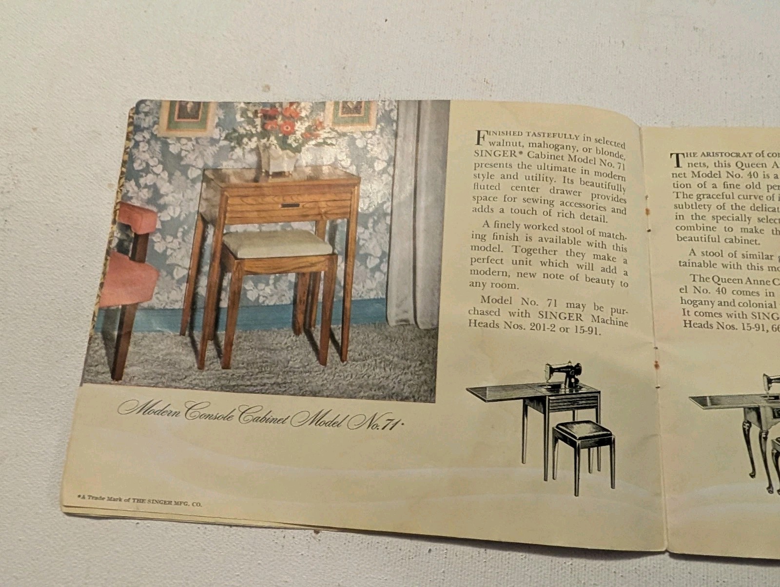Vintage Singer Electric Sewing Machines Models Catalog Brochure Featherweight