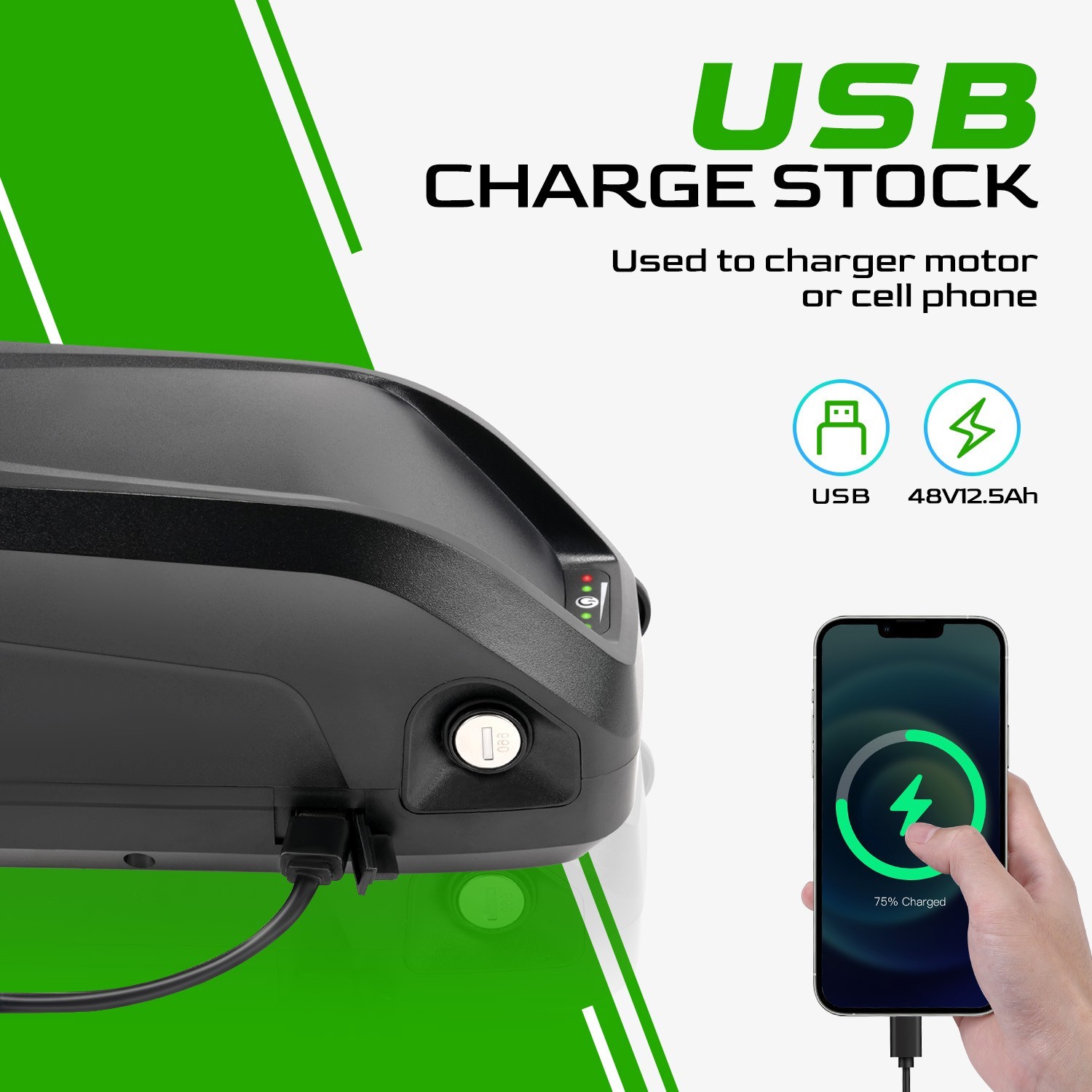 48V Hailong Lithium Ebike Battery 48V 12.5Ah Electric Bike Battery For 200-1000