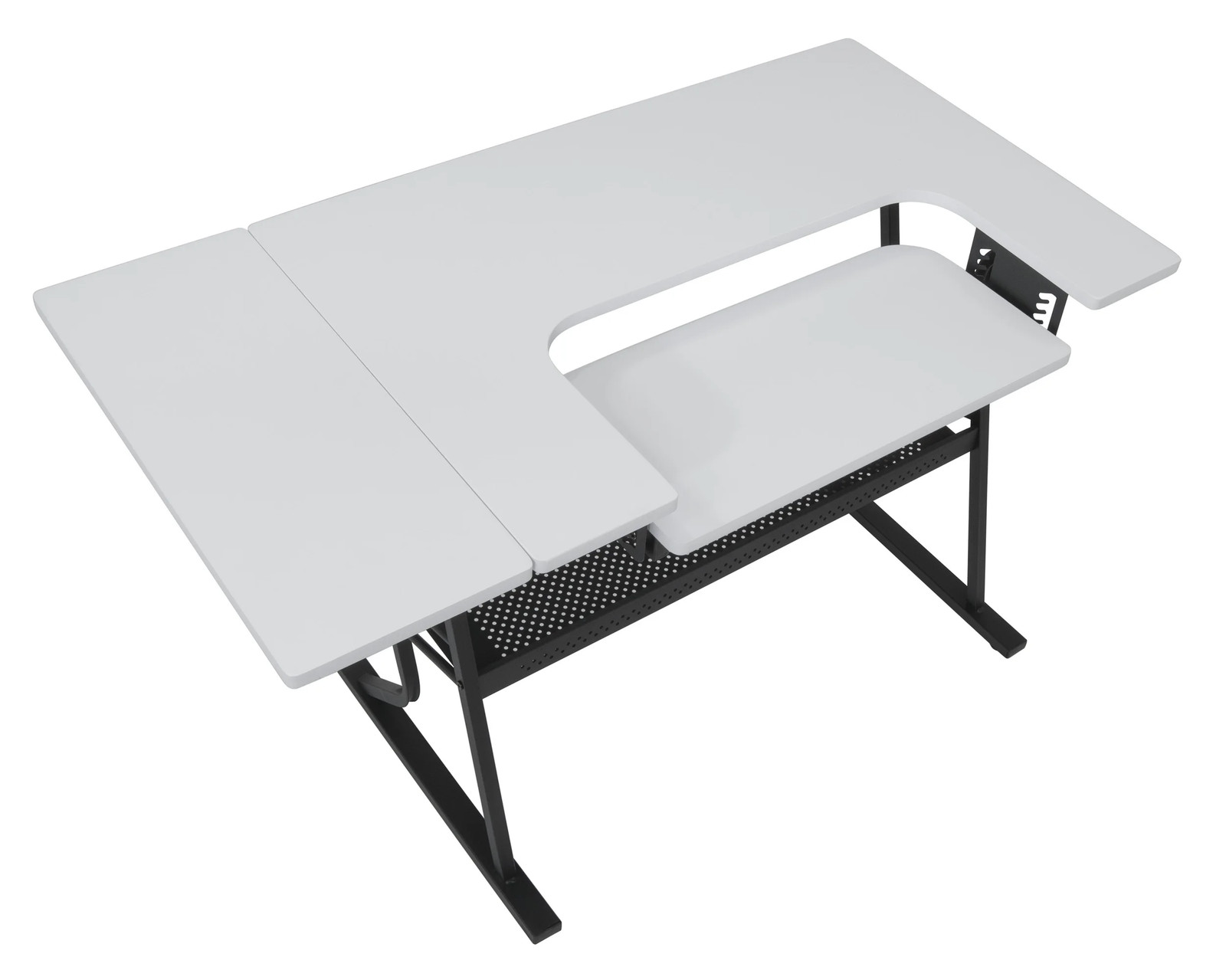 Eclipse Sewing and Craft Table in Black / White
