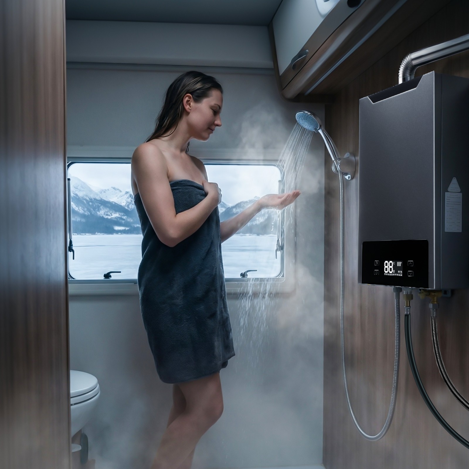 130,000 BTU Propane Gas Tankless Water Heater 4.3 GPM Instant Hot Water Heater