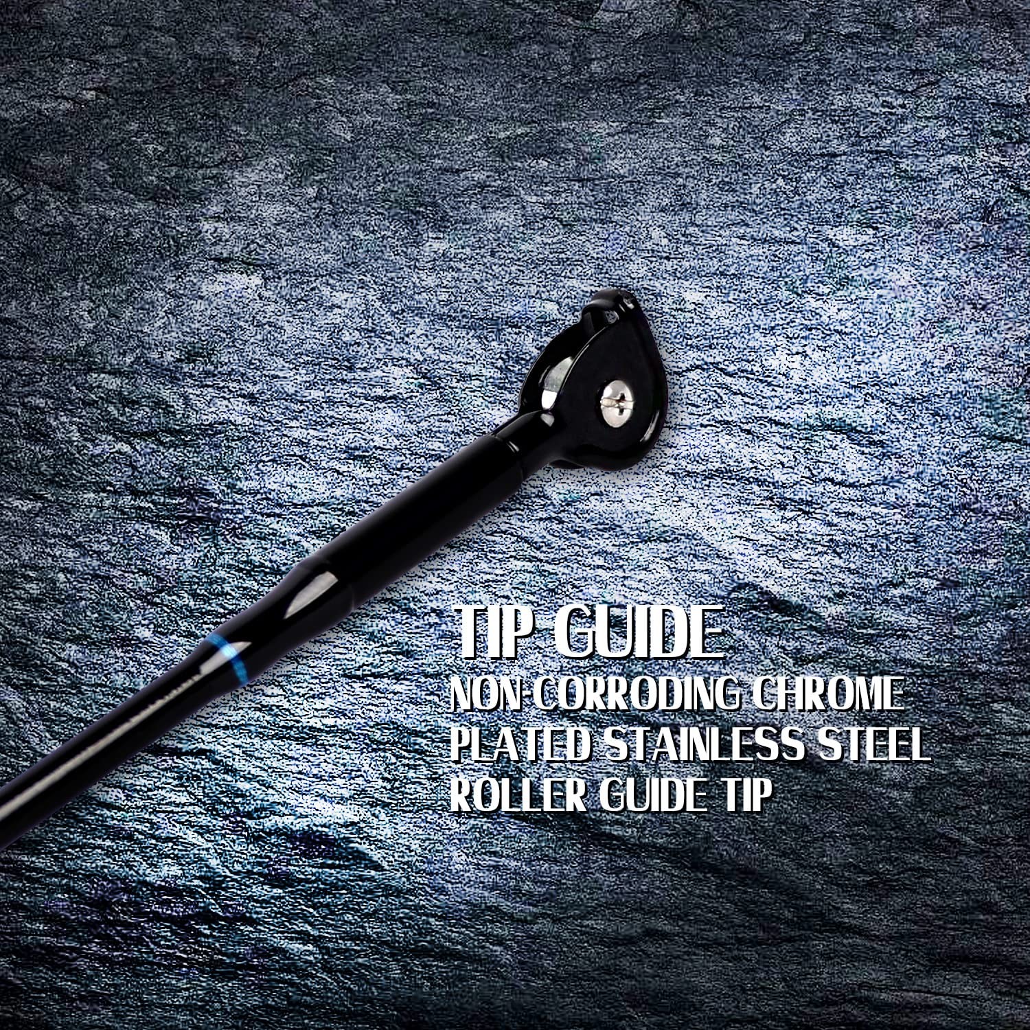 56 120-200lbs Blue Saltwater Fishing Rod Trolling Rod Deep Drop Sea Roller Rod