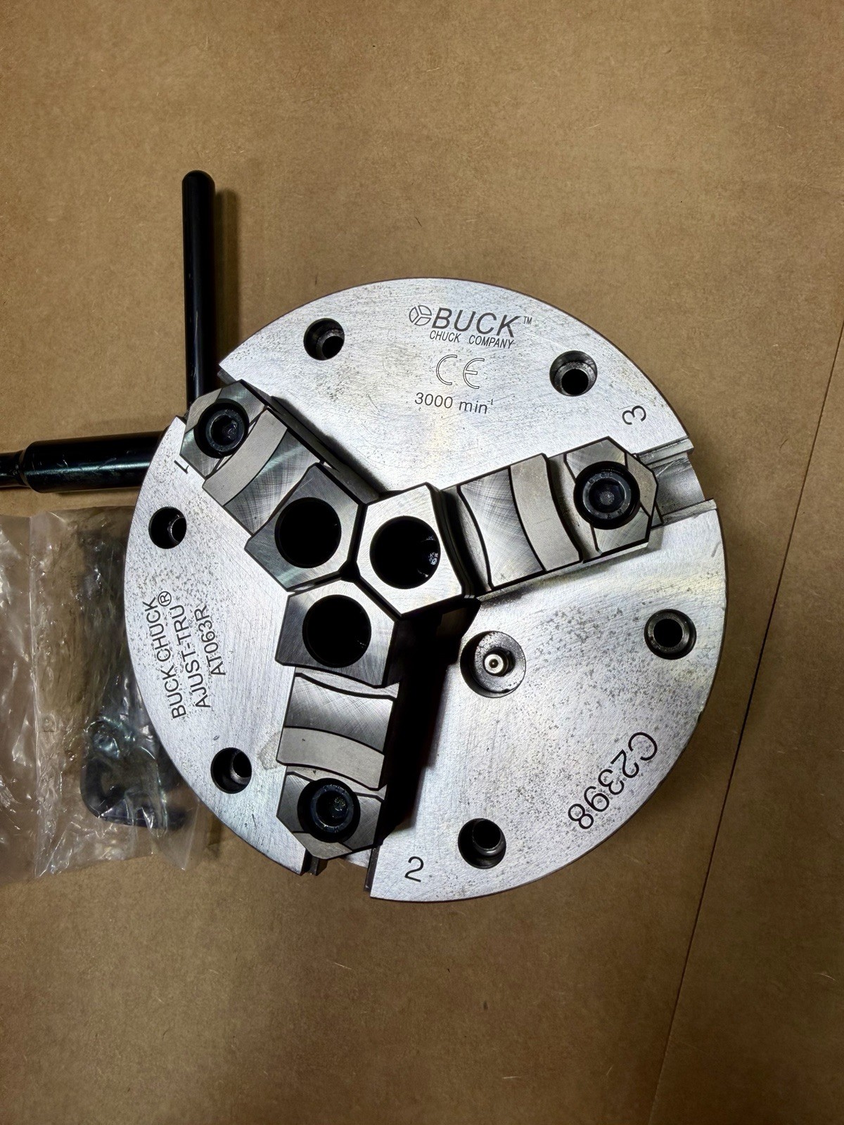 BUCK AT063RC 6" Inch 3 Jaw Manual Lathe Chuck Plain Back