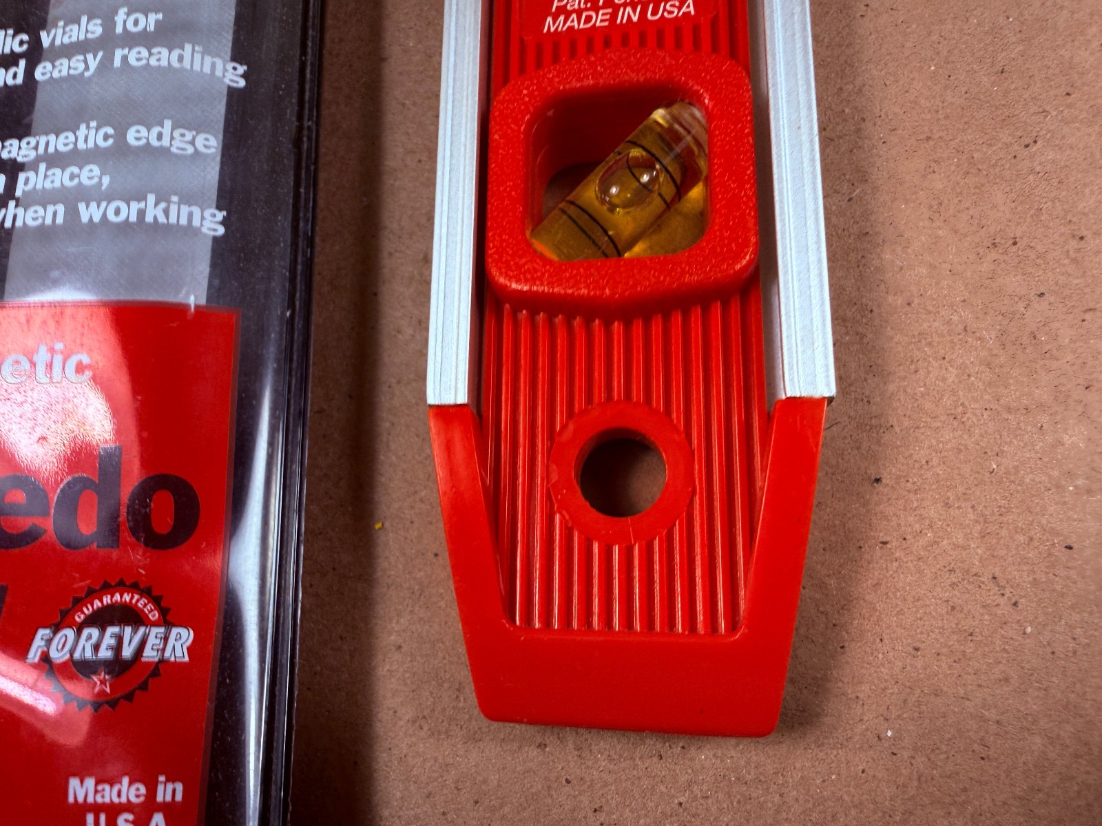 NEW Sears Craftsman USA Nos Torpedo Level 9” 39852 Red Magnetic w/ Pouch