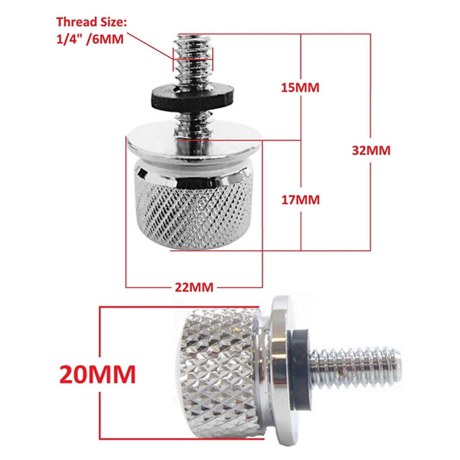 2pcs Rear Fender Seat Bolt & Nut Kit for Harley Sportster Road King Softail Dyna