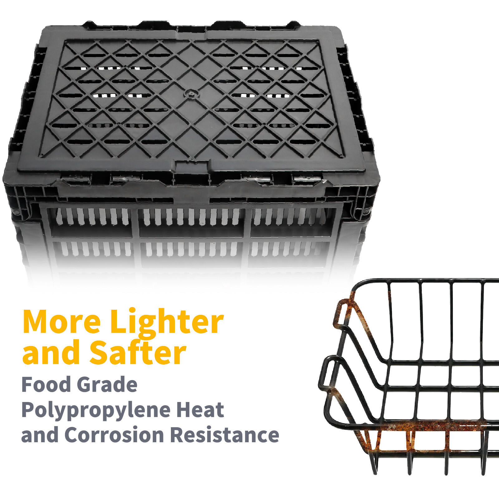 E-Bike Foldable Rear Basket, Rear Bicycle Cargo Rack, Ebike Storage Basket