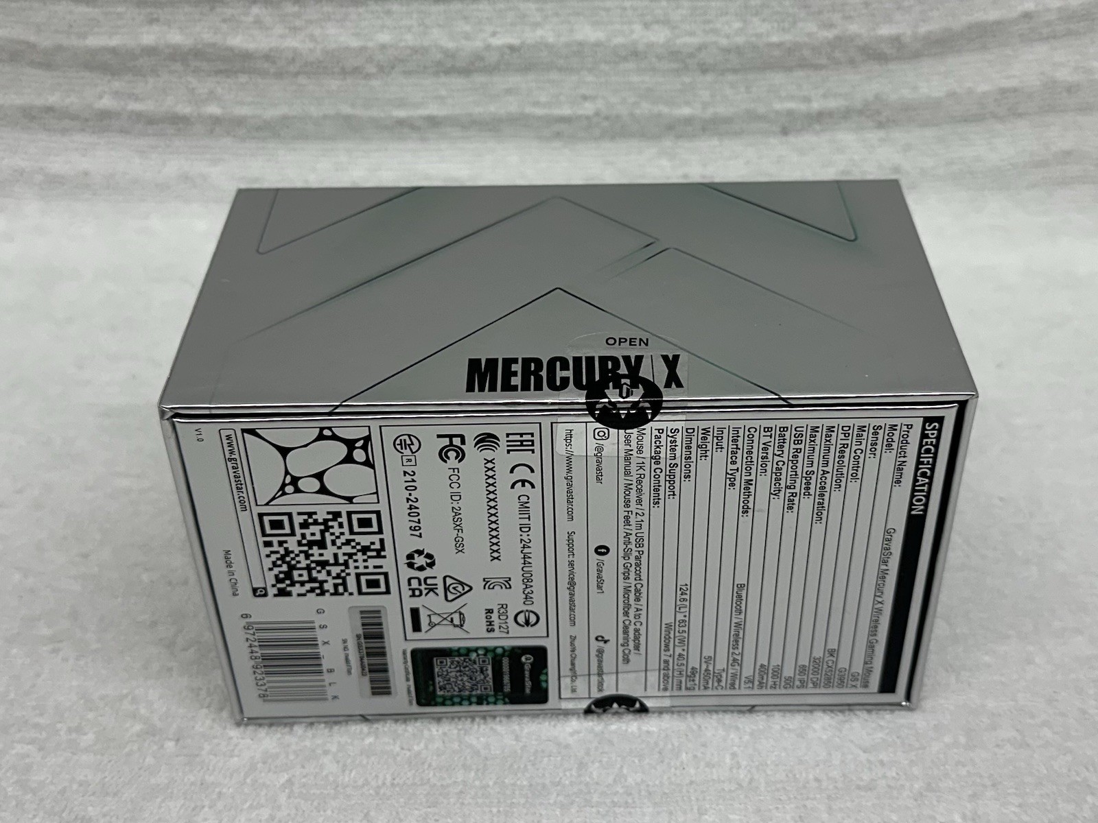 Gravastar Mercury X Magnesium Alloy Wireless Gaming Mouse