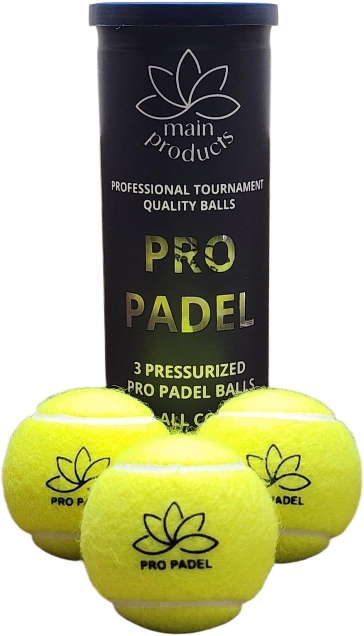 Padel Balls - Professional Tournament Quality Balls, 2 Tubes (6 Balls), 47% Wool