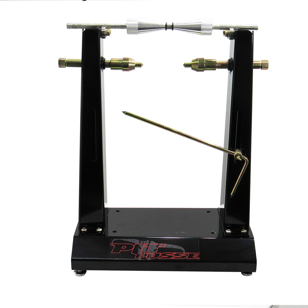 Pit Posse Motorcycle Rim Tire Wheel Balancer Balancing Spin Static Truing Stand